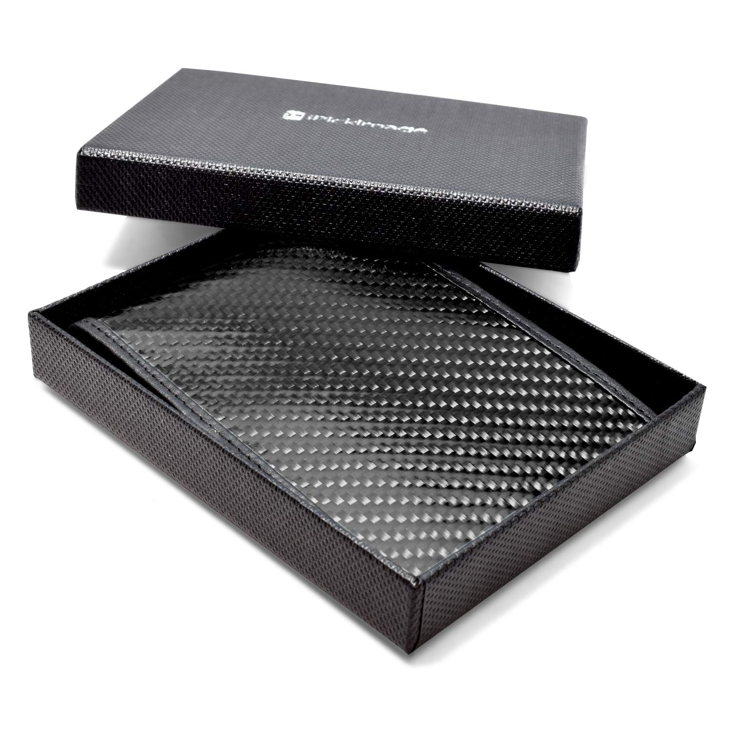 Ford Focus RS Black Real Carbon Fiber Leather RFID Blocking Bi-fold Wallet - Premium Slim Wallet for Men, Ideal for Everyday Carry, Travel & Car Enthusiasts