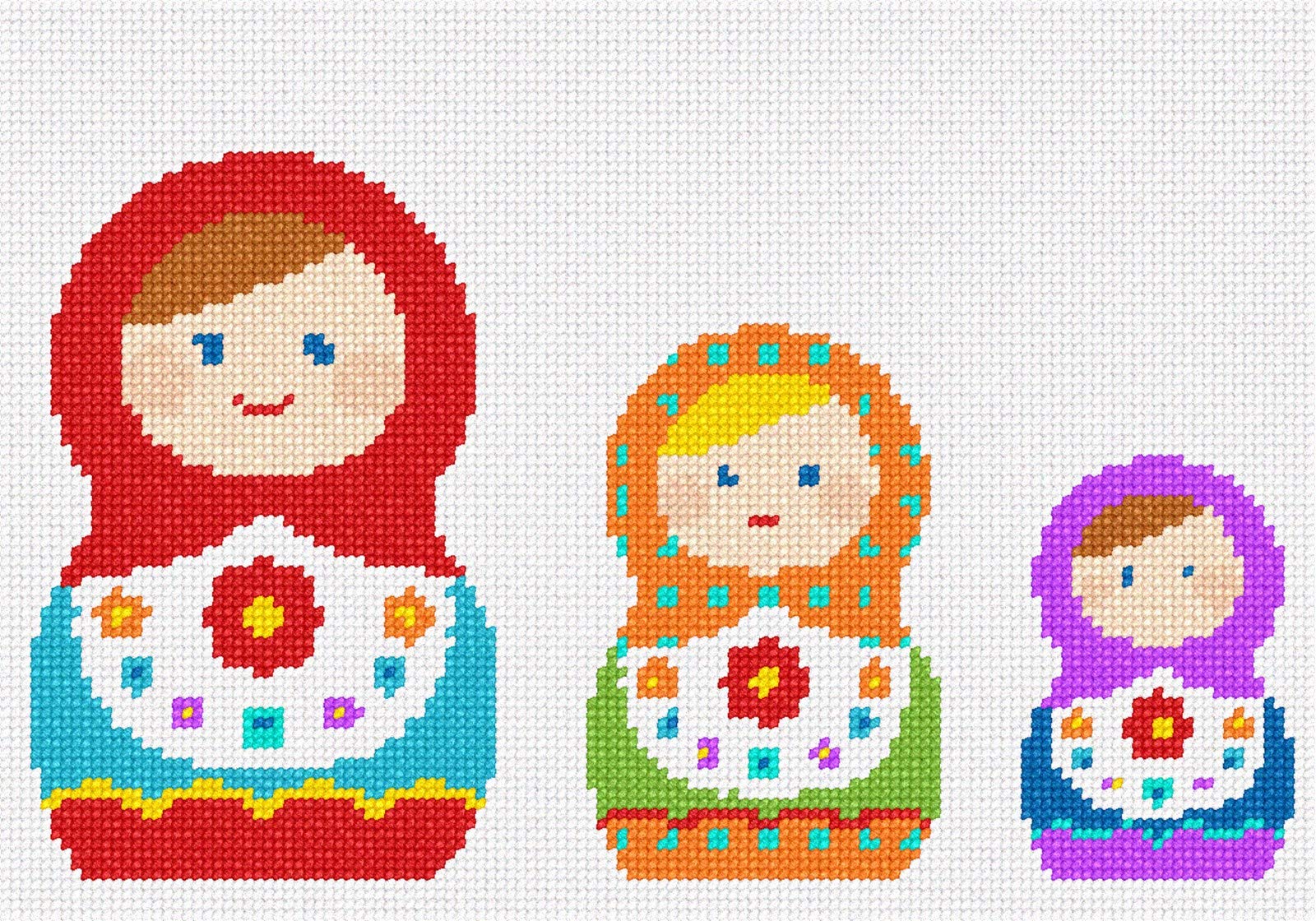 Pepita Needlepoint Kit: Nesting Dolls Design - 10