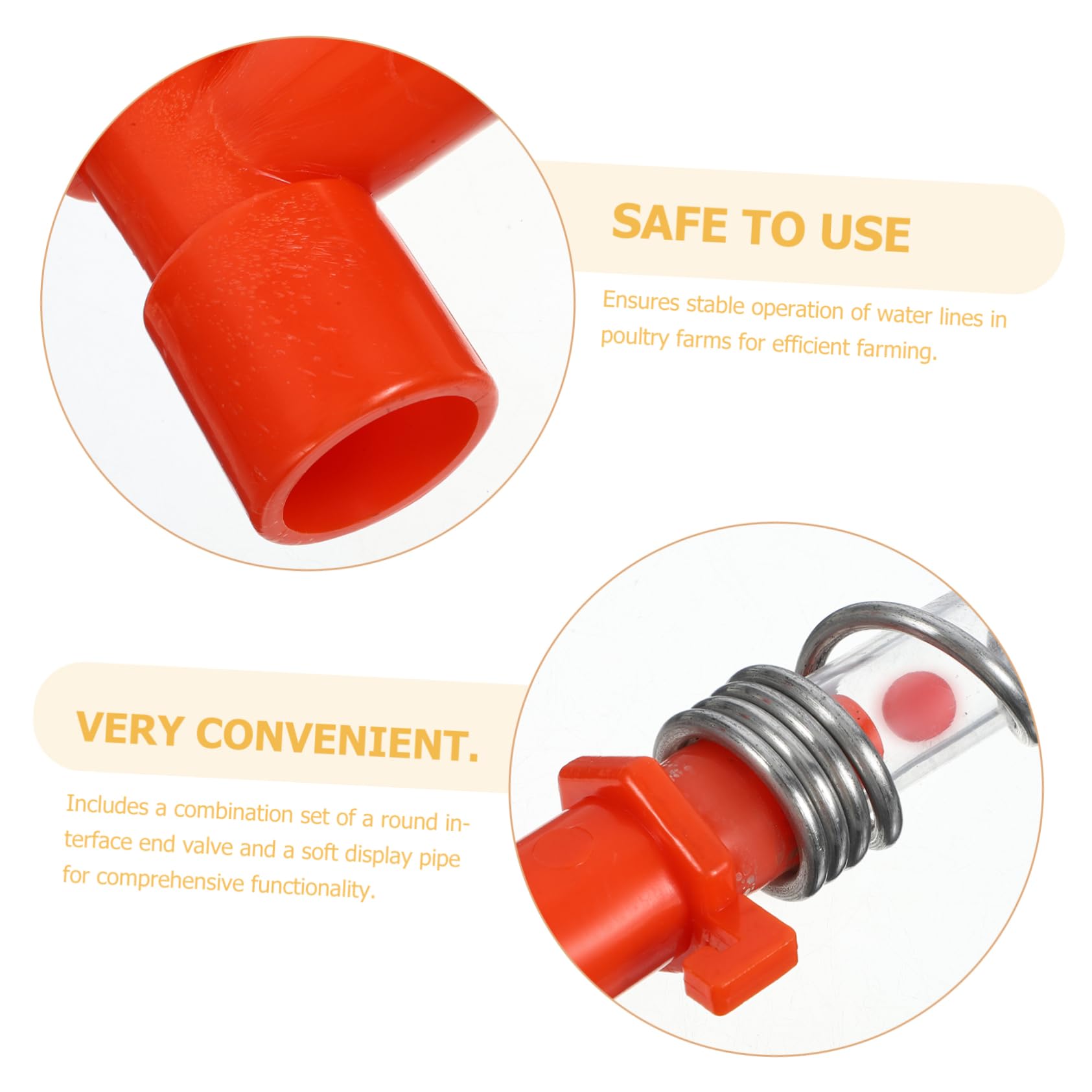 CIYODO Poultry Farm Water System: End Valve Pressure Regulator with Water Level Display & Hose for Efficient Livestock Hydration