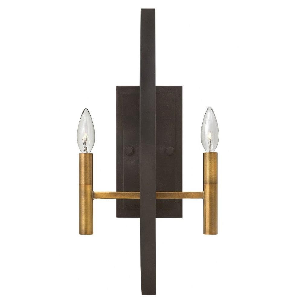 Modern Farmhouse Steel 2-Light Candle Wall Sconce - 20