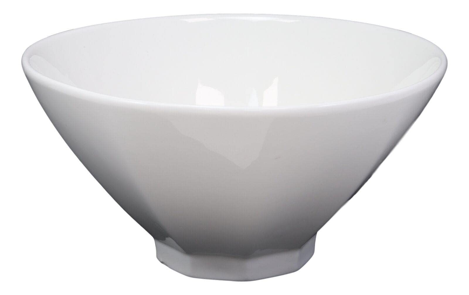 Lokoshin 44oz White Porcelain Ramen Pho Soup Bowls Set of 4 - Contemporary Trapezoid Design for Noodles, Soup, and Asian Cuisine - Perfect for Home Kitchen, Restaurants, and Gifts