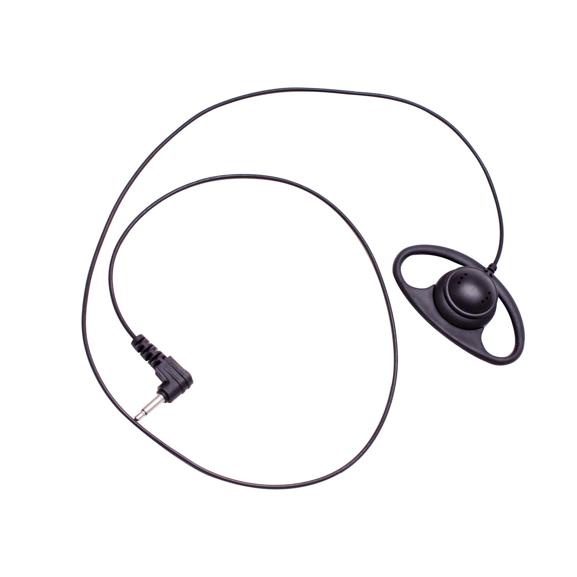 Arrowmax ARP07-35L D-Shape Earhook Headset with 3.5mm Jack - Single-Sided Receiver for Speaker Microphones - Perfect for Dispatch, Security, and Two-Way Radio Communication