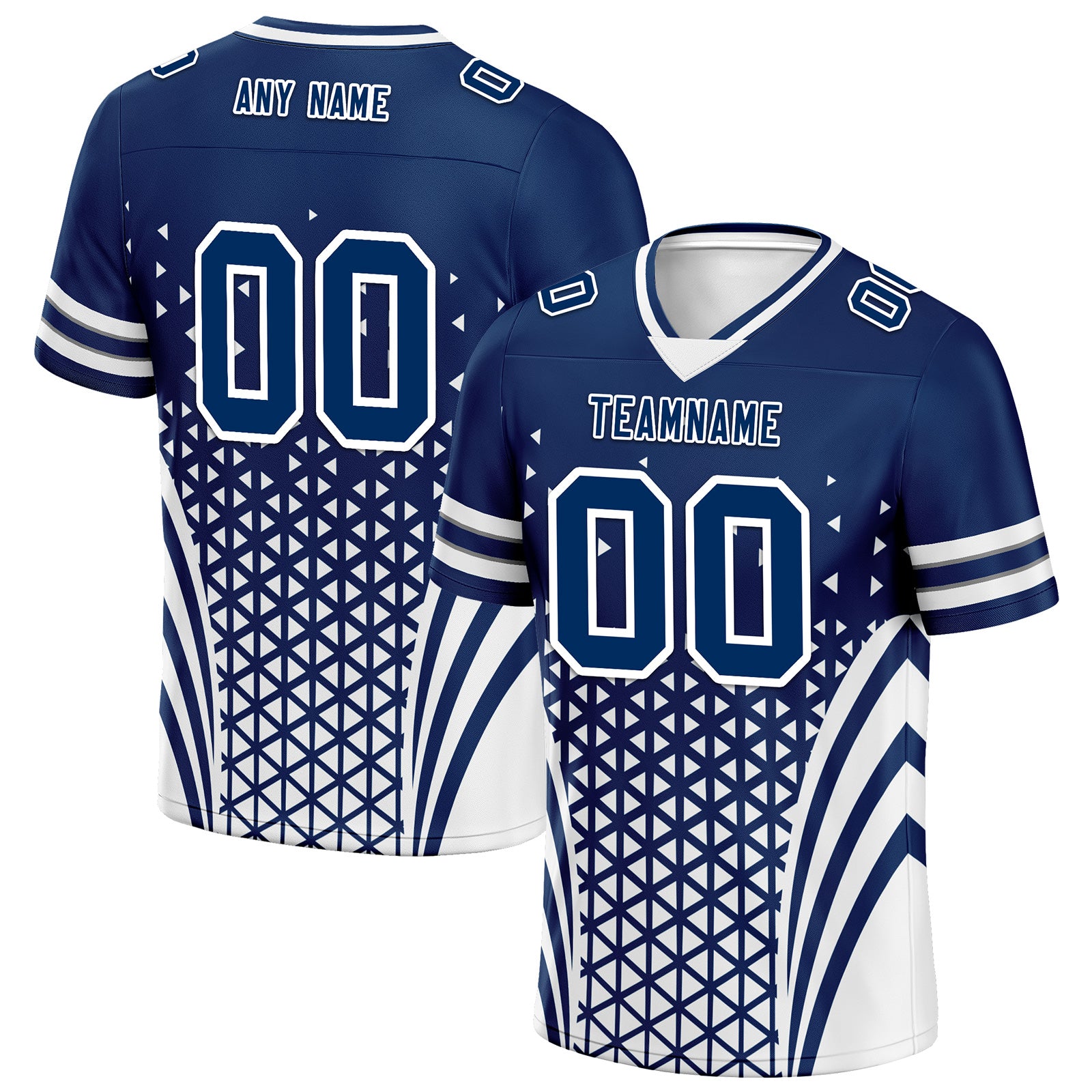 Custom Blue & White Indiana Personalized Authentic Football Jersey - FBJ02 D023033 Size 14 | Officially Licensed Team Apparel for Games, Tailgating & Fan Support