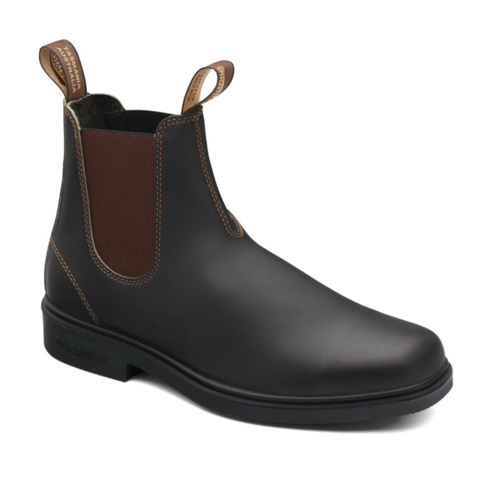 Blundstone 067 Dress Stout Brown Chelsea Boots for Men - Comfortable & Stylish Leather Work Boots for Office, Casual Wear & Outdoor Activities
