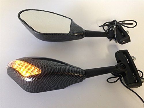 Yellow LED Turn Signal Mirrors for Triumph Daytona 675R/600/650 & Trophy - Enhanced Visibility & Safety - Perfect for Night Riding & Urban Commuting