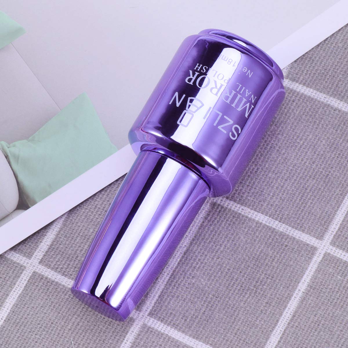 Lurrose Mirror Nail Polish - Metallic Purple Blue Gel Nail Varnish for Nail Art | Long Lasting High Shine Manicure & Pedicure | Perfect for Parties, Weddings, and Special Occasions