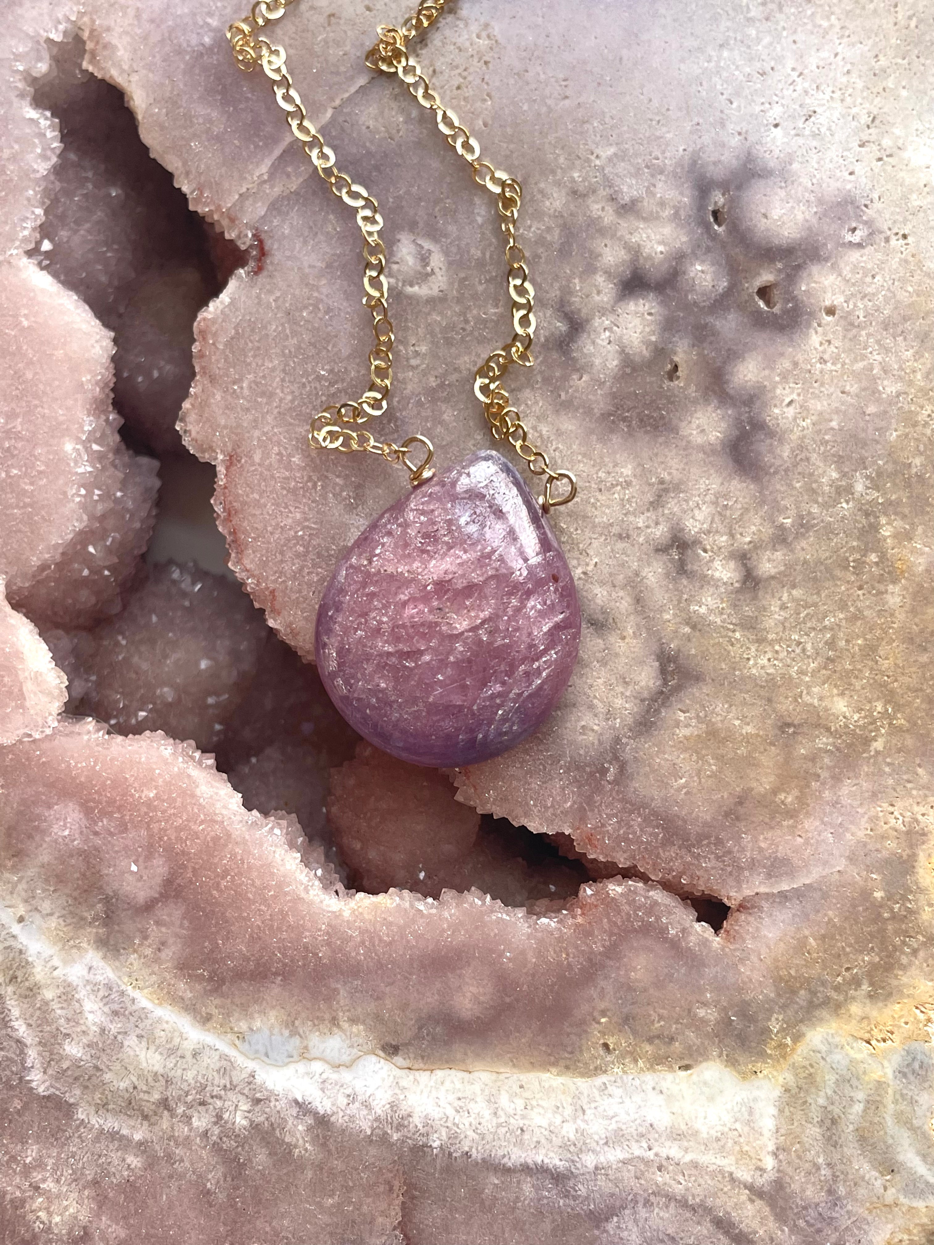 Genuine Ruby Pendant Necklace - 14K Gold Statement Jewelry for Women | Elegant Gift for Anniversary, Birthday & Special Occasions