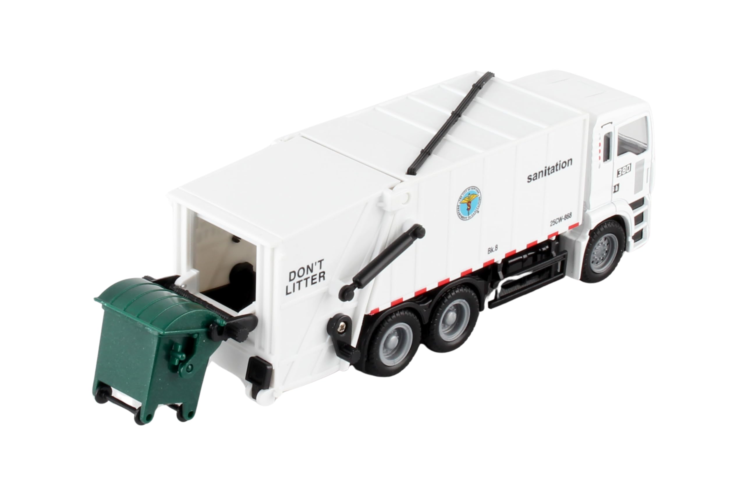 Daron New York City Sanitation Department Garbage Truck Toy - 1:64 Scale Die-Cast Replica with Working Parts - Perfect for Kids Play, Collectors & City-Themed Dioramas