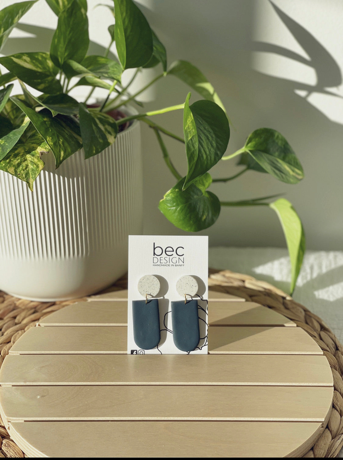 Handmade Abel Clay Earrings for Women - Lightweight Boho Dangle Earrings for Everyday Wear | Perfect for Casual Outfits, Parties & Gifts