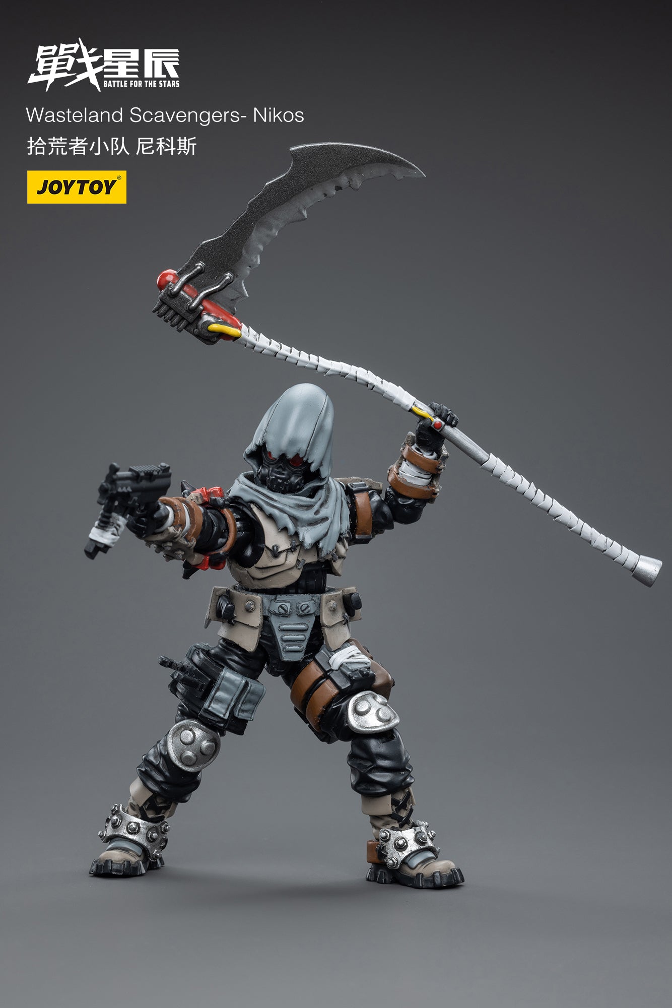 1/18 JOYTOY 3.75 Inch Wasteland Scavengers Nikos Action Figure - Highly Articulated Collectible Toy for Display & Role Play | Post-Apocalyptic Wasteland Adventure Scenes
