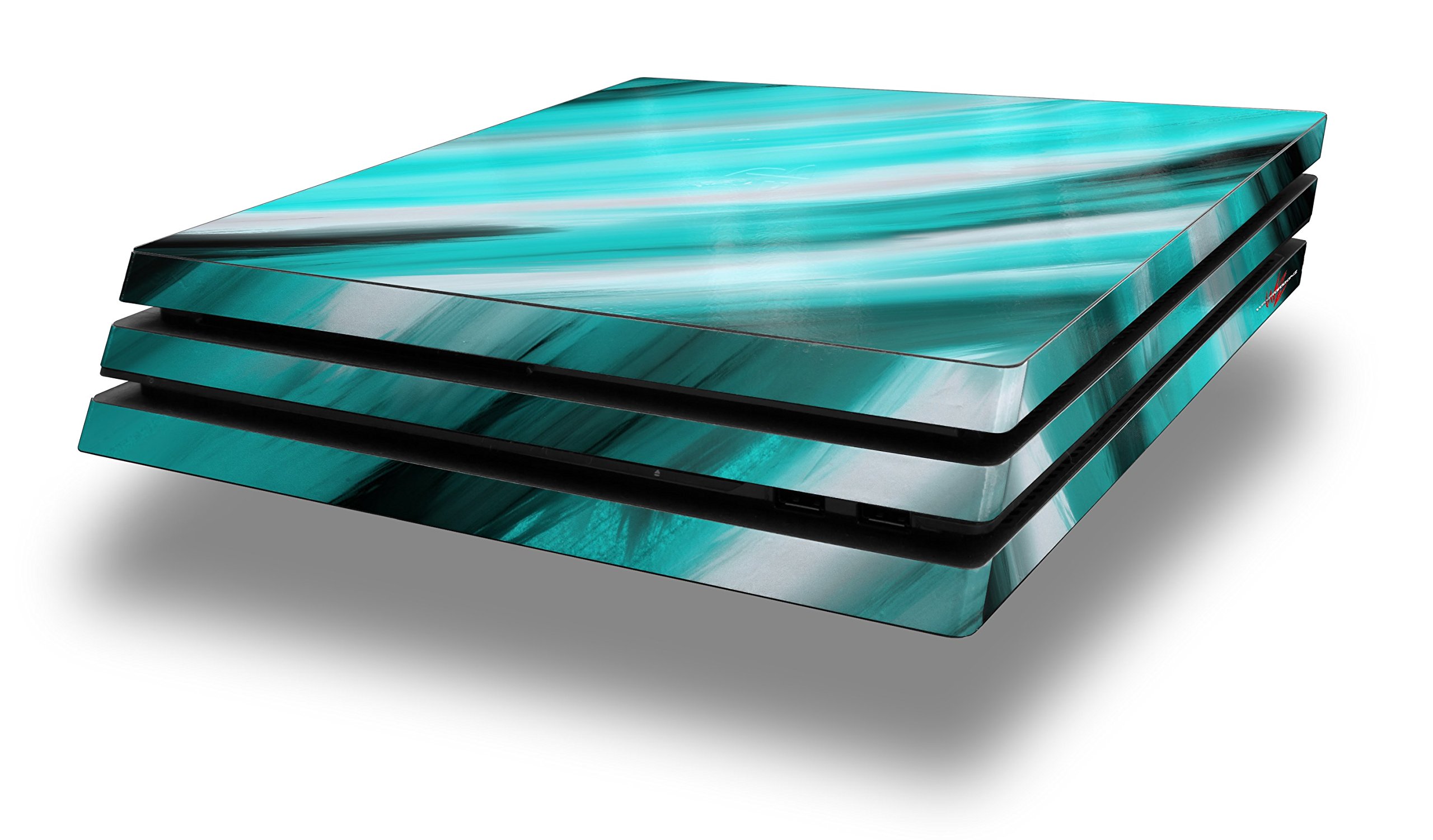 Premium PS4 Pro Skin Wrap - Teal Paint Blend Decal for Sony PlayStation 4 Pro Console | Protective Vinyl Cover for Gaming Setup & Customization