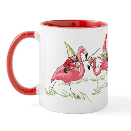 White/Red Inside - Jousting Gnomes Mug