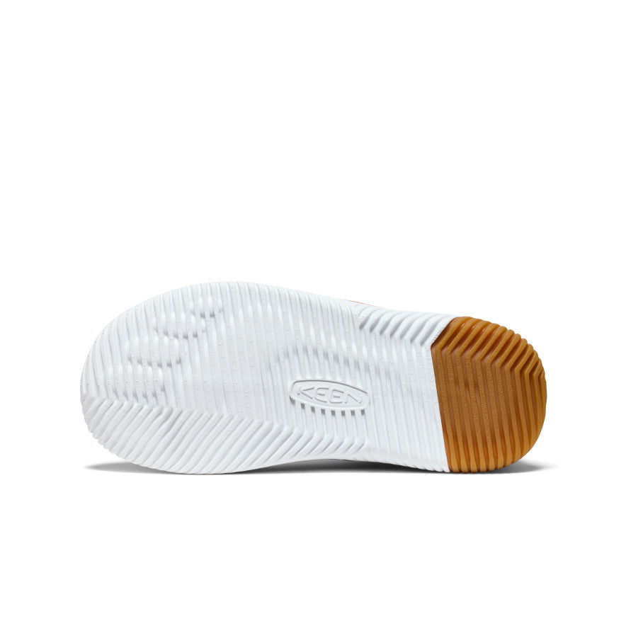 KNX Big Kids' Leather Sneakers - Gold Flame & Star White | Stylish & Comfortable for School, Play & Everyday Wear