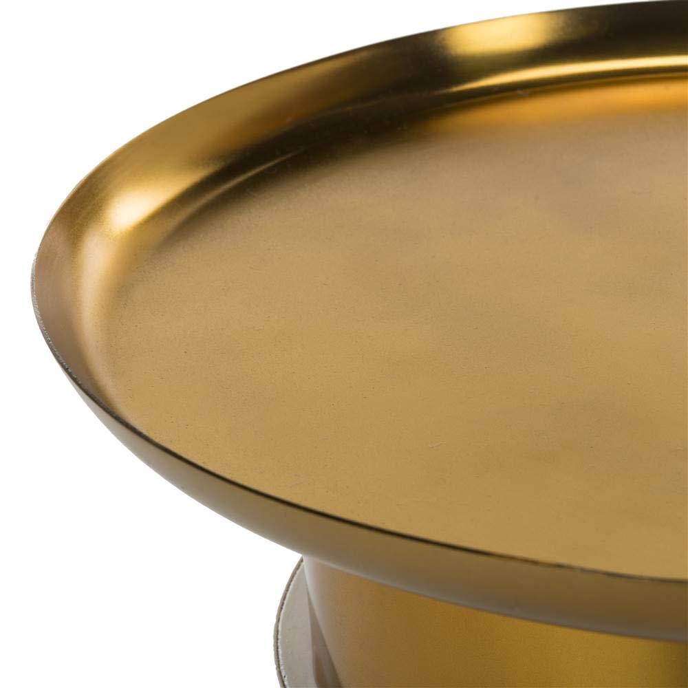 Safavieh Zenith Gold and White Tray Top Side Table - Modern Accent Table for Living Room, Bedroom, or Office Decor