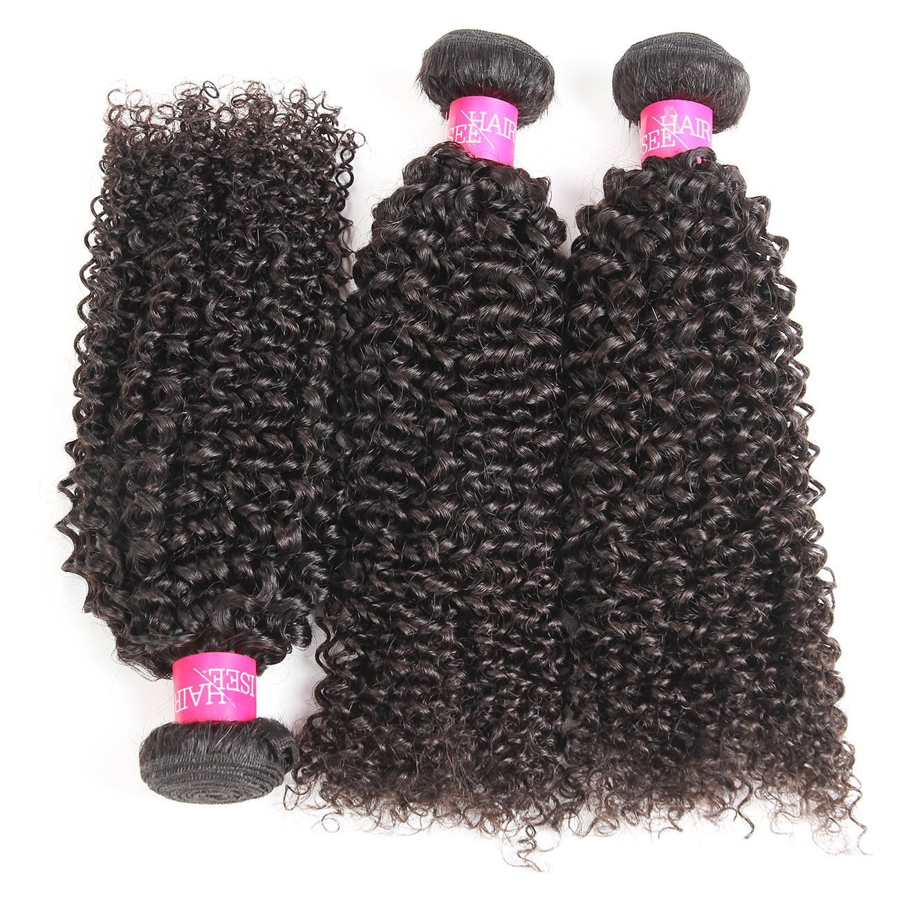 ISEE 100% Virgin Malaysian Deep Curly Jerry Curly Human Hair Extensions - 3 Bundles Unprocessed Natural Black Hair (20/22/24 Inches) for Styling, Weaving & Coloring | Perfect for Daily Wear, Parties & Special Occasions