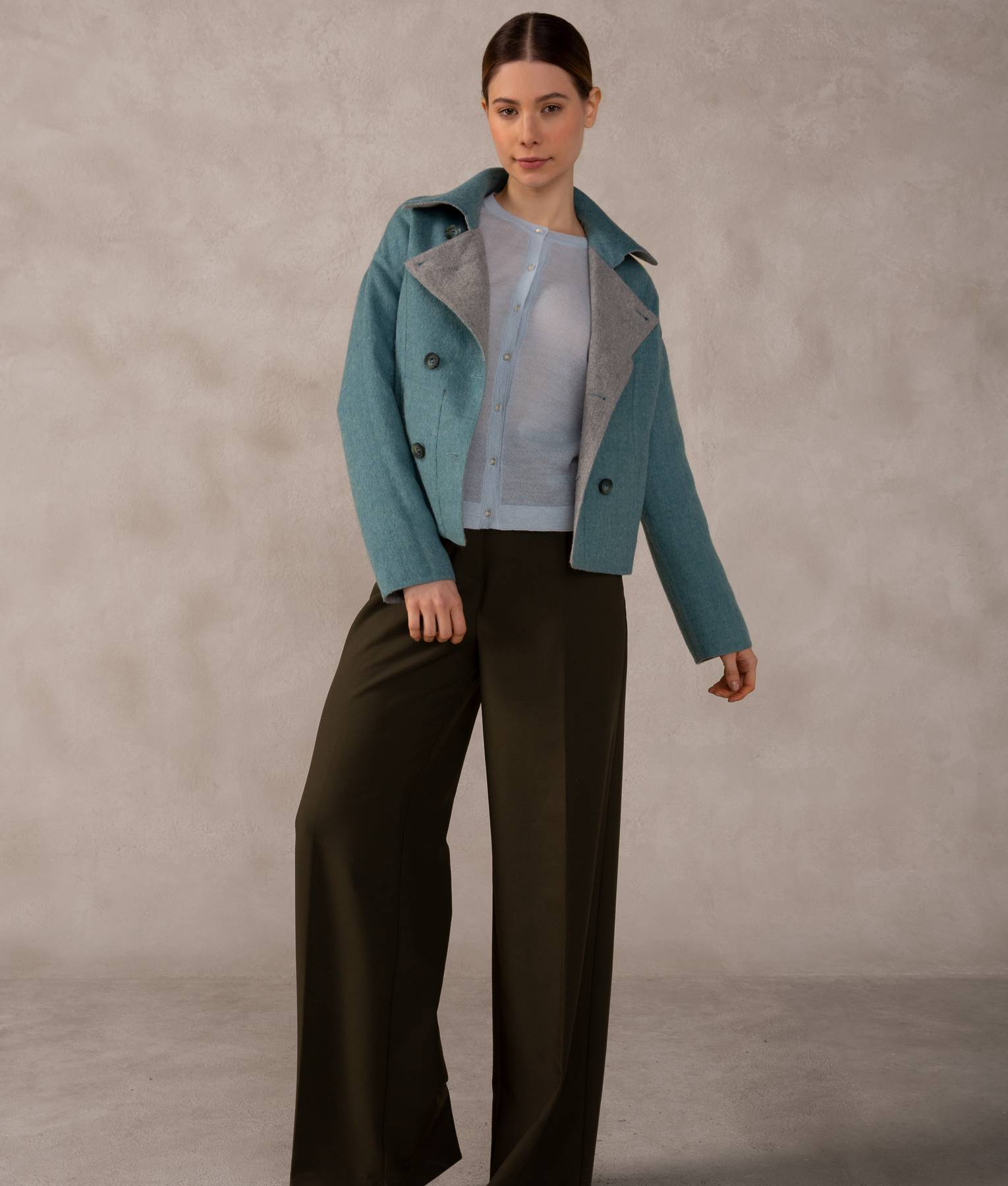 aquamarine and gray