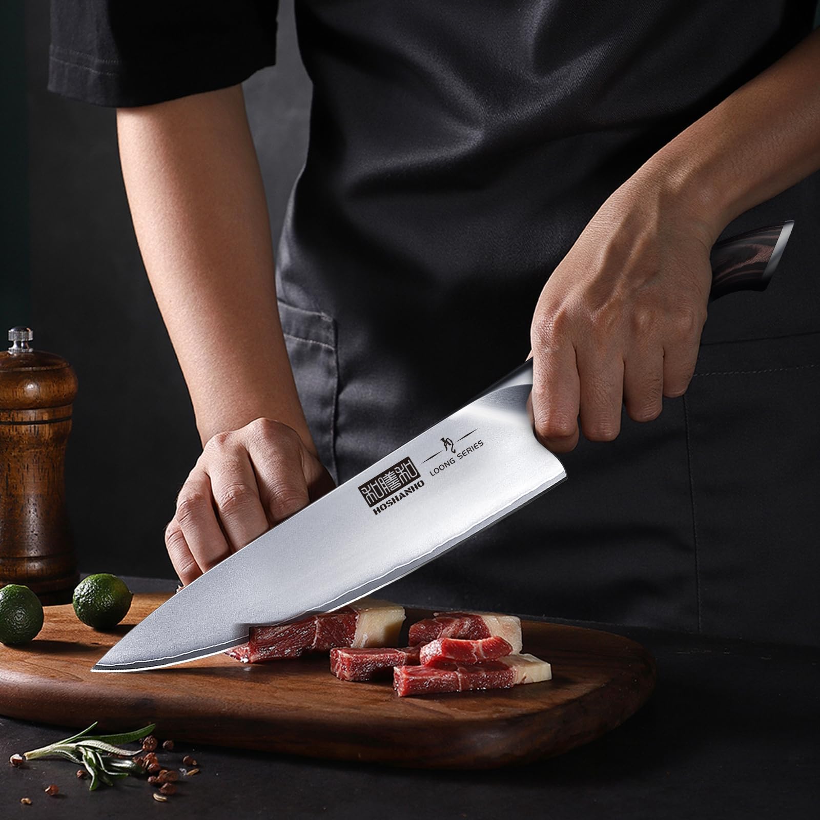 6-Piece Japanese High Carbon Stainless Steel Knife Set with Magnetic Holder - Ultra Sharp Professional Chef Knives for Slicing, Dicing & Food Prep - Perfect for Home Kitchens & Culinary Enthusiasts