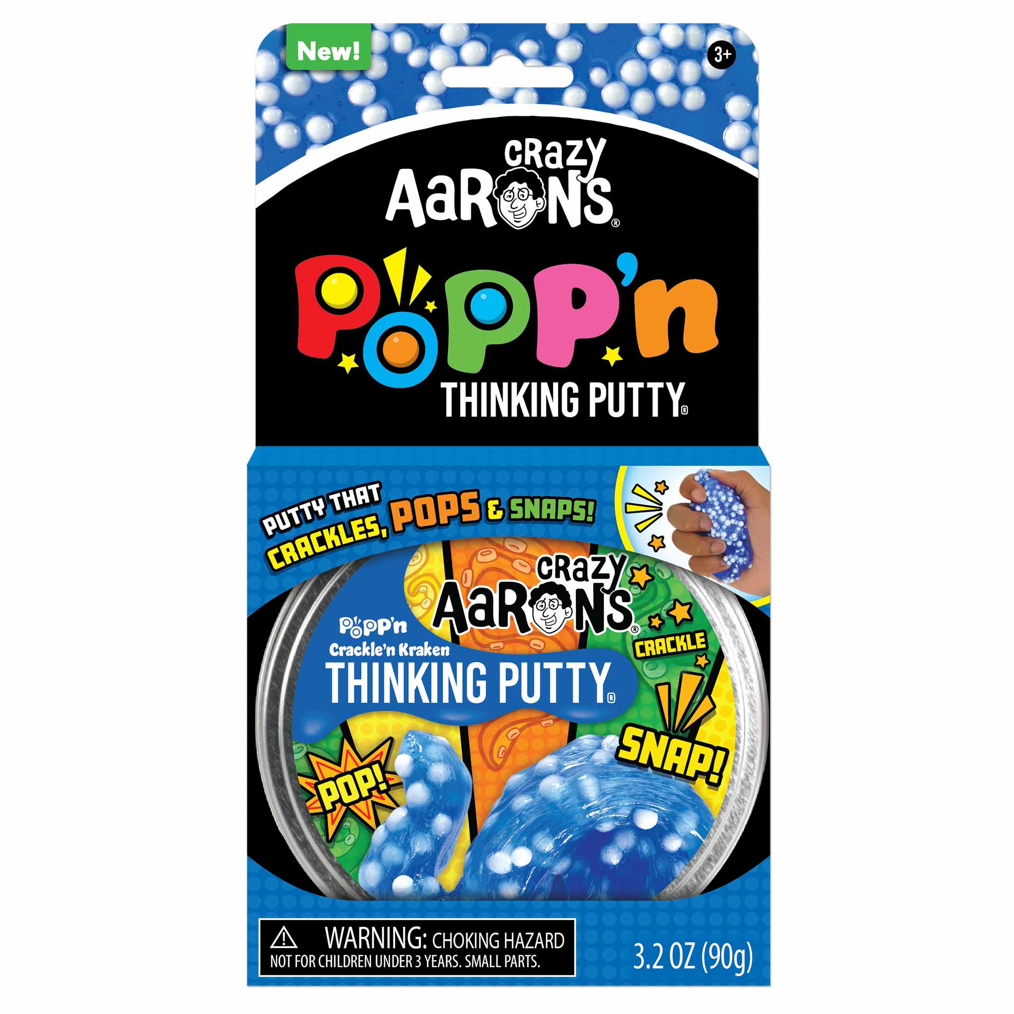 Crazy Aarons Poppin' Putty - Crackle'n Kraken Sensory Toy for Stress Relief, Fidget & Focus | Fun for Kids & Adults - Office, School, Travel, Anxiety Relief
