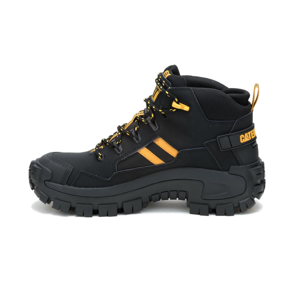 **Invader Mid Vent Waterproof Composite Toe Work Boots for Men - Black - Durable Safety Shoes for Construction, Hiking & Outdoor Work**