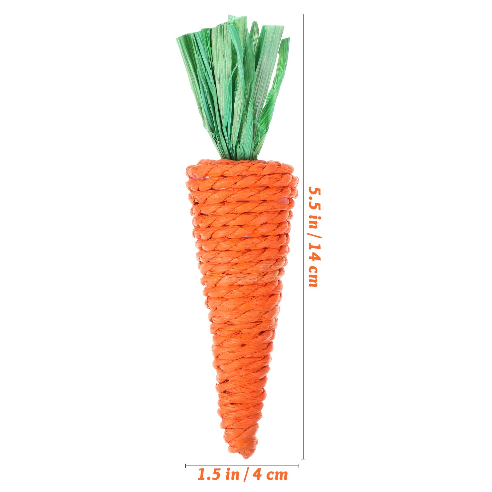 Didiseaon 6pcs Teething Toys for Small Animals - Carrot Rabbit Chew Toys, Bunny Molar Chew Sticks for Guinea Pigs, Hamsters, Rats, Gerbils & Chinchillas | Safe Gnawing Treats for Dental Health & Stress Relief | Perfect for Cage Play & Pet Enrichment Activities