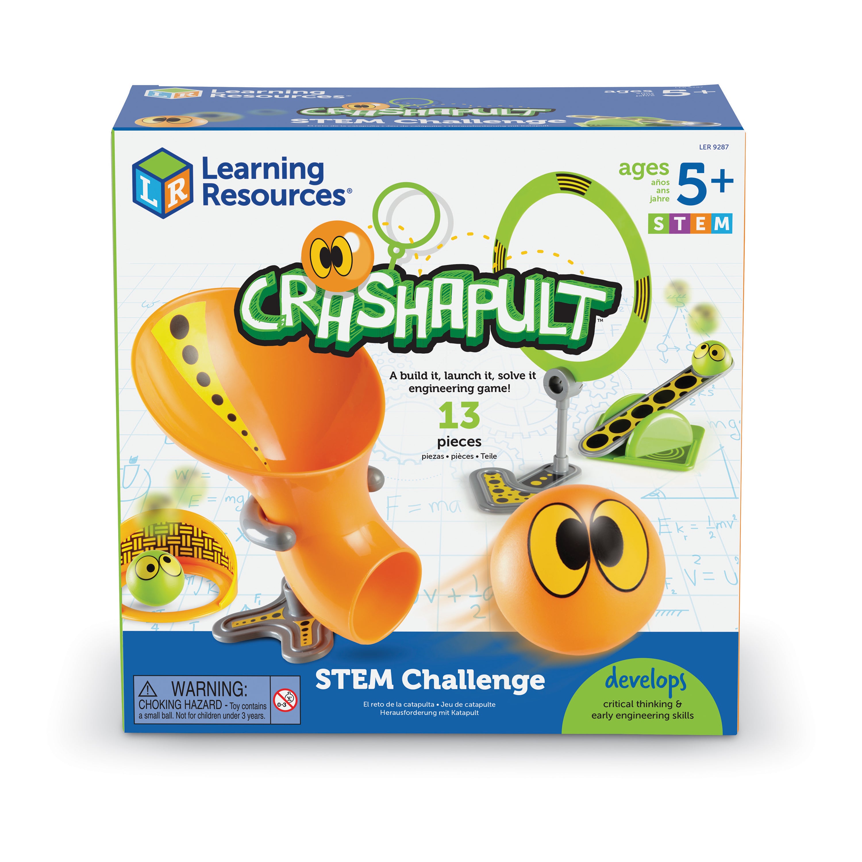 Crashapult STEM Challenge: Physics Learning Catapult Toy for Kids - Perfect for Classroom Science Experiments & STEM Education Activities
