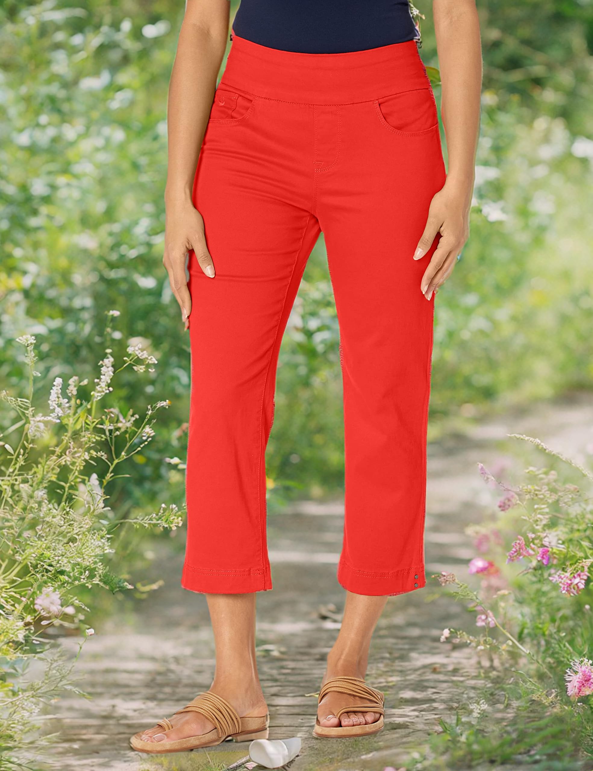 Gloria Vanderbilt Women's Amanda Capri Pants for Casual Wear