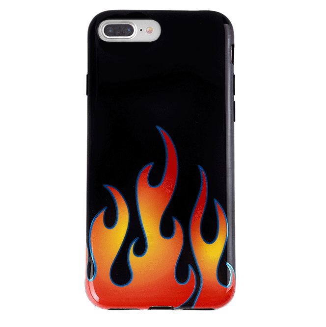 Blue Chrome Flames iPhone Case - Stylish Protective Cover for iPhone 13/14/15 Pro Max - Durable Shockproof Slim Design - Perfect for Everyday Use, Travel & Outdoor Activities