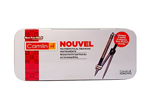 Camlin Kokuyo Nouvel Geometry Box - Multicolor Math Tools Set for Students, Artists & Engineers - Perfect for School, Office & Technical Drawing