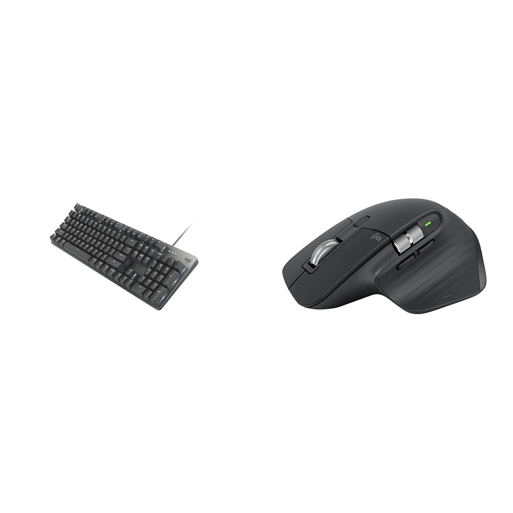 Logitech K845ch Mechanical Illuminated Keyboard with MX Master 3S Wireless Performance Mouse Combo - Graphite - Ergonomic Office & Gaming Setup for PC, Mac, Laptop