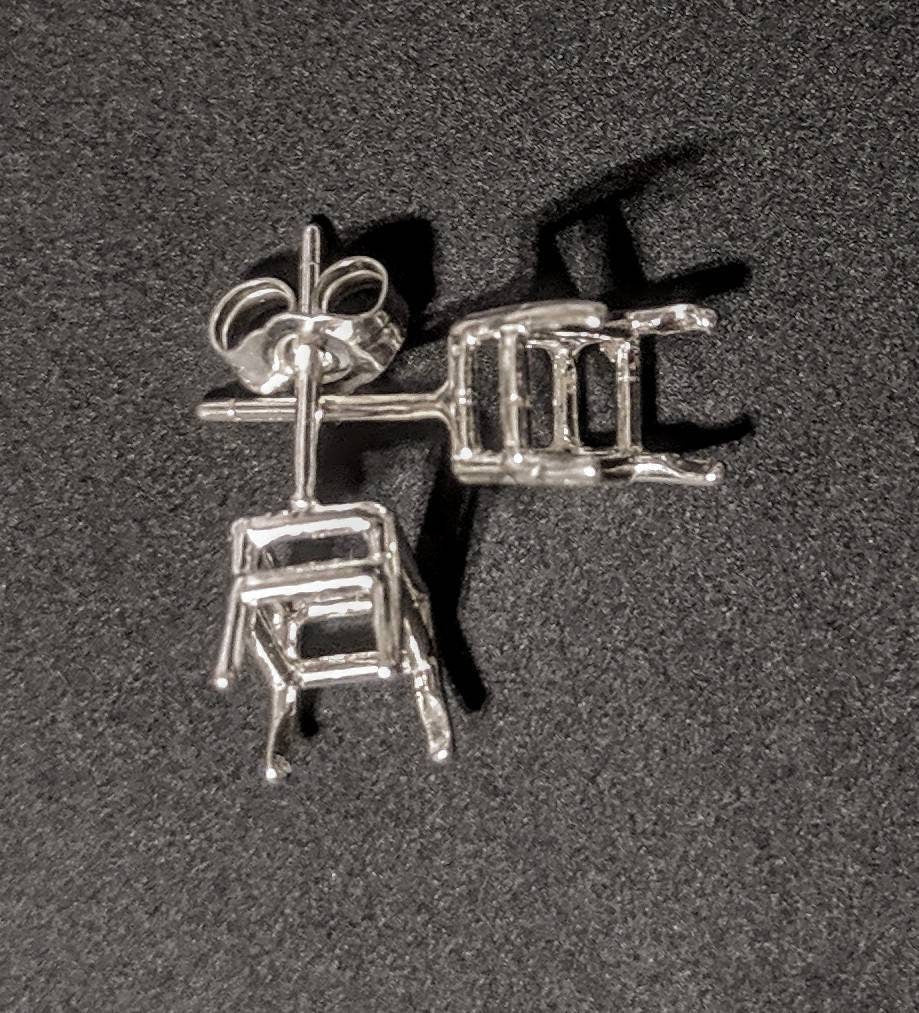 925 Sterling Silver Emerald Earrings Set (2 Pieces) - 5x3mm & 12x10mm Prong Settings - Handcrafted in USA | Perfect for Weddings, Parties & Special Occasions