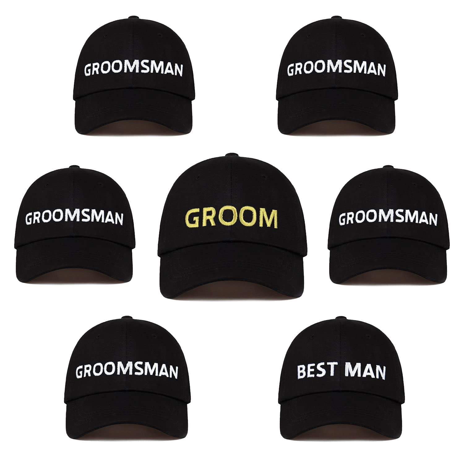 LADY&HOME Bachelor Bachelorette Party Baseball Caps Set - Embroidered Adjustable Cotton Trucker Hats for Bridal Shower, Wedding Party & Girls Night Out