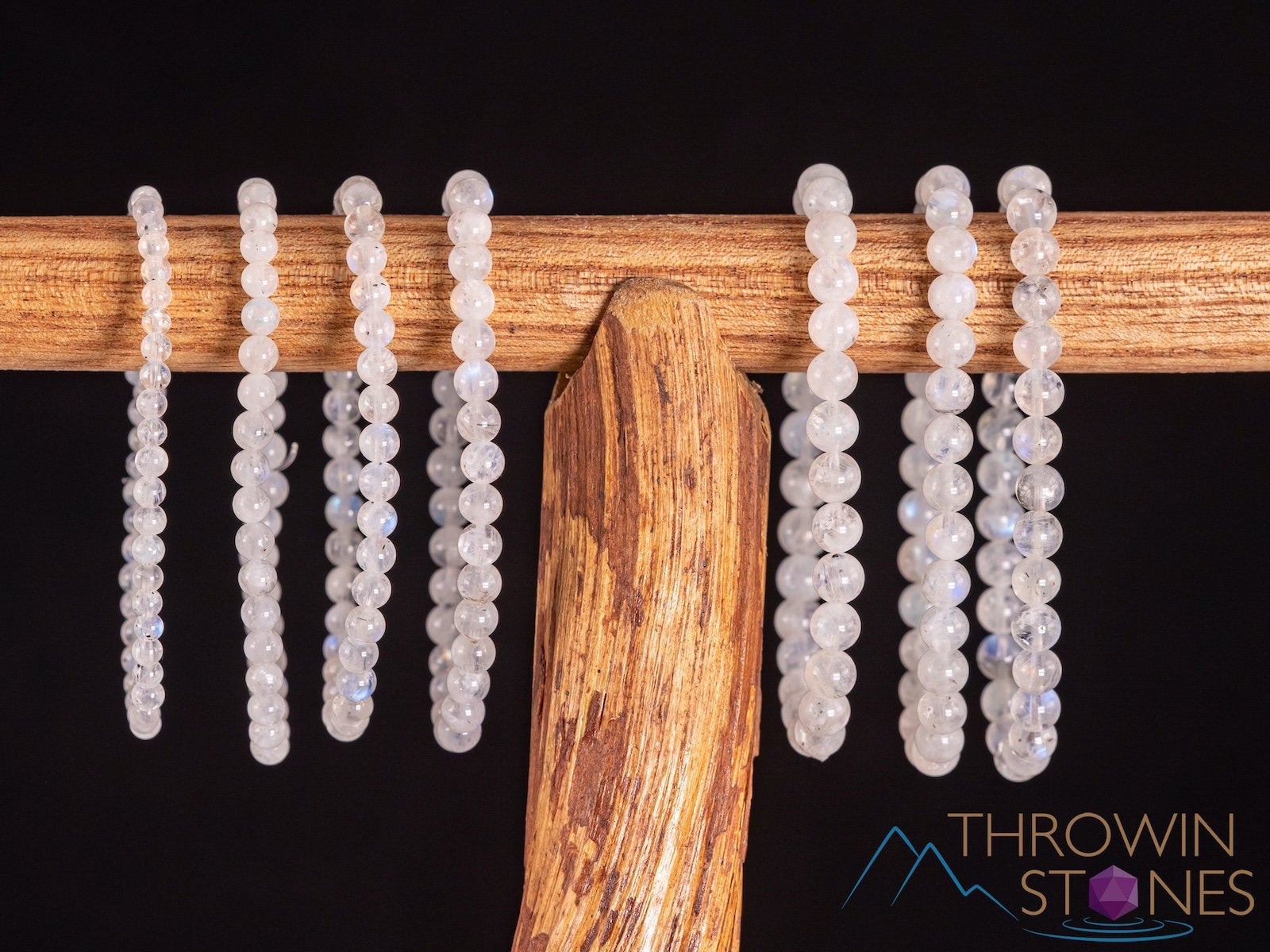 Rainbow Moonstone Crystal Bracelet with Round Beads - Handmade Gemstone Jewelry Gift for Women | Spiritual Healing, Meditation & Everyday Elegance