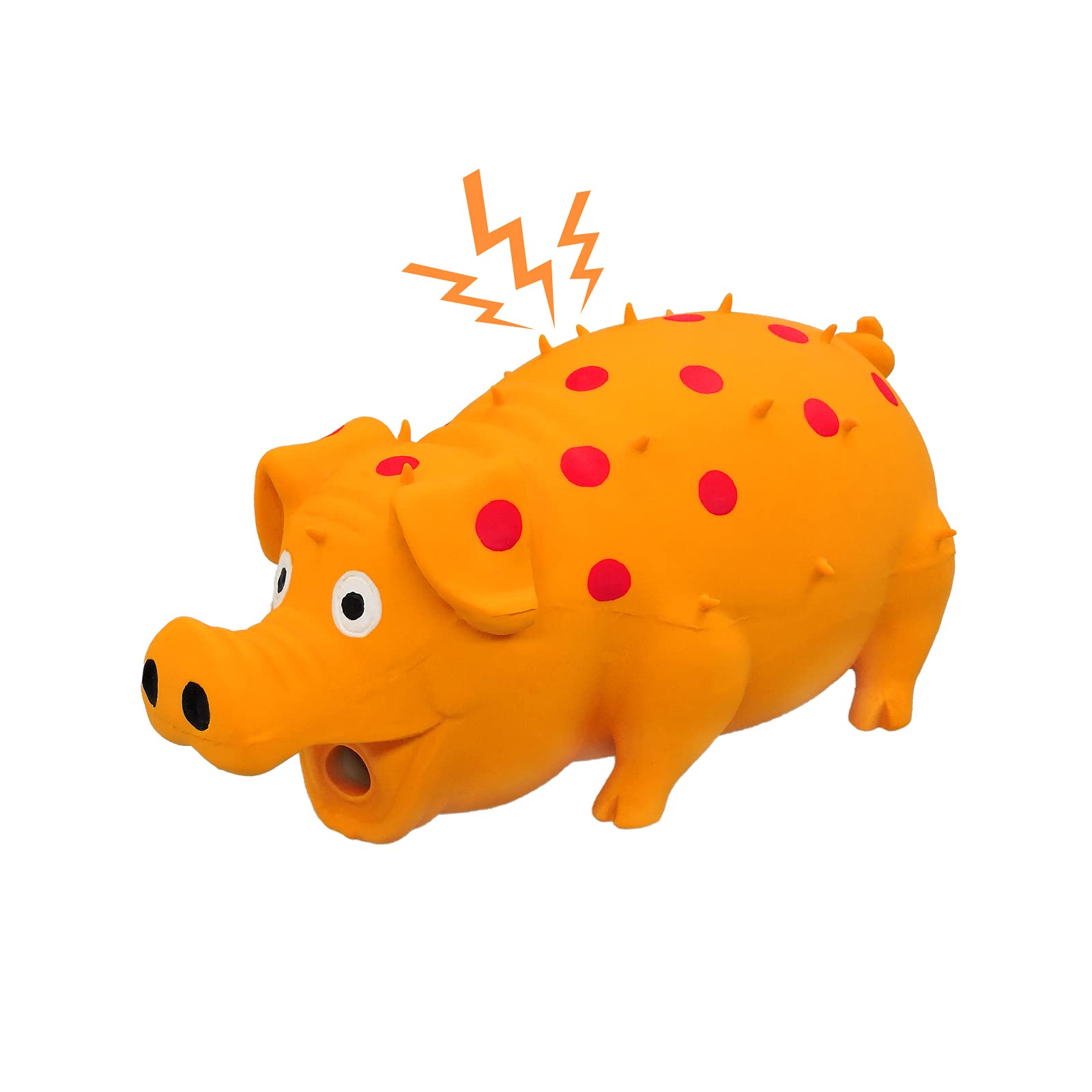 **Andiker Durable Squeaky Dog Toy – Latex Chew Toy with Grunting Pig Sound, 8