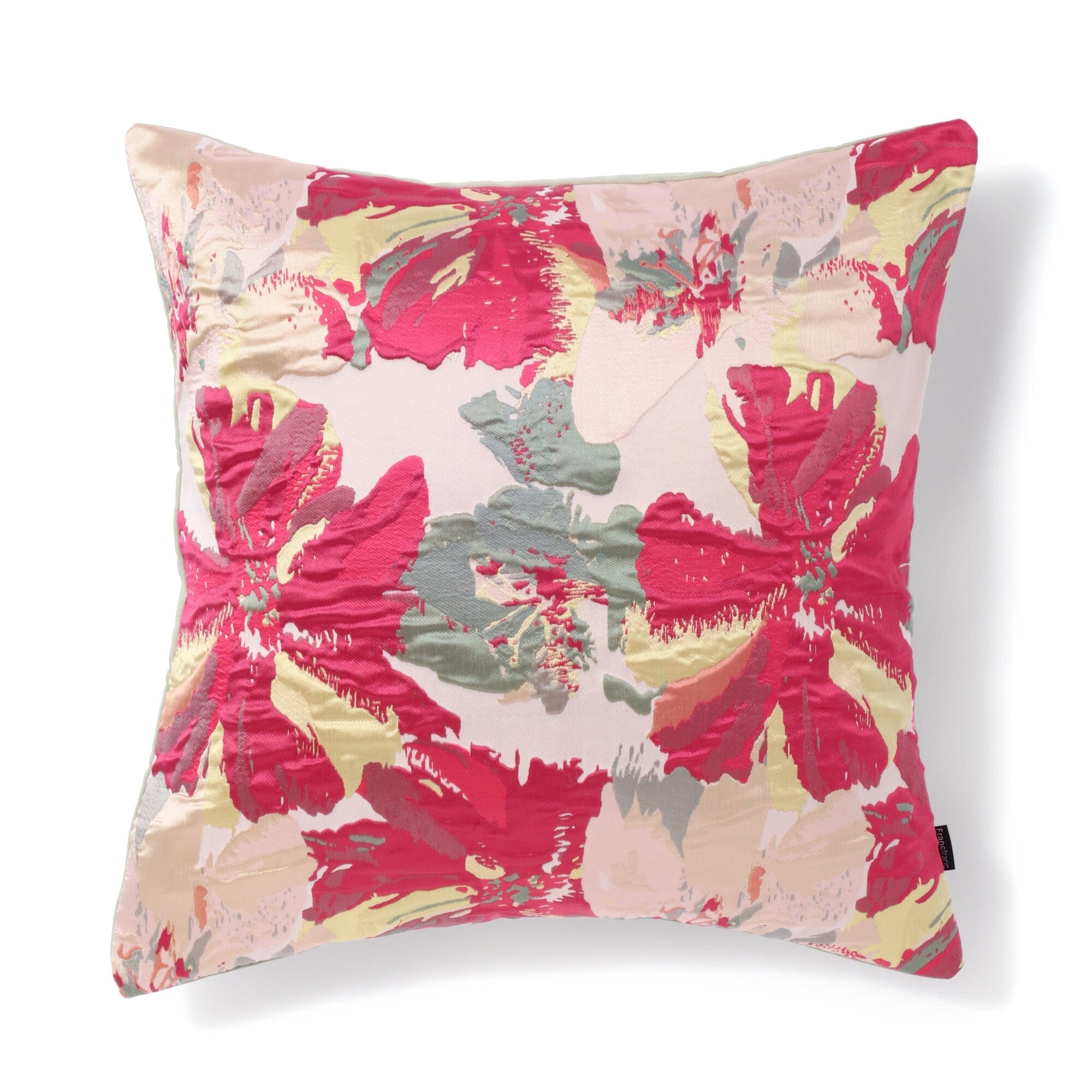 JQ Flower Cushion Cover 18x18 Inches Pink - Soft Decorative Pillow Case for Sofa, Bed, Living Room & Home Decor