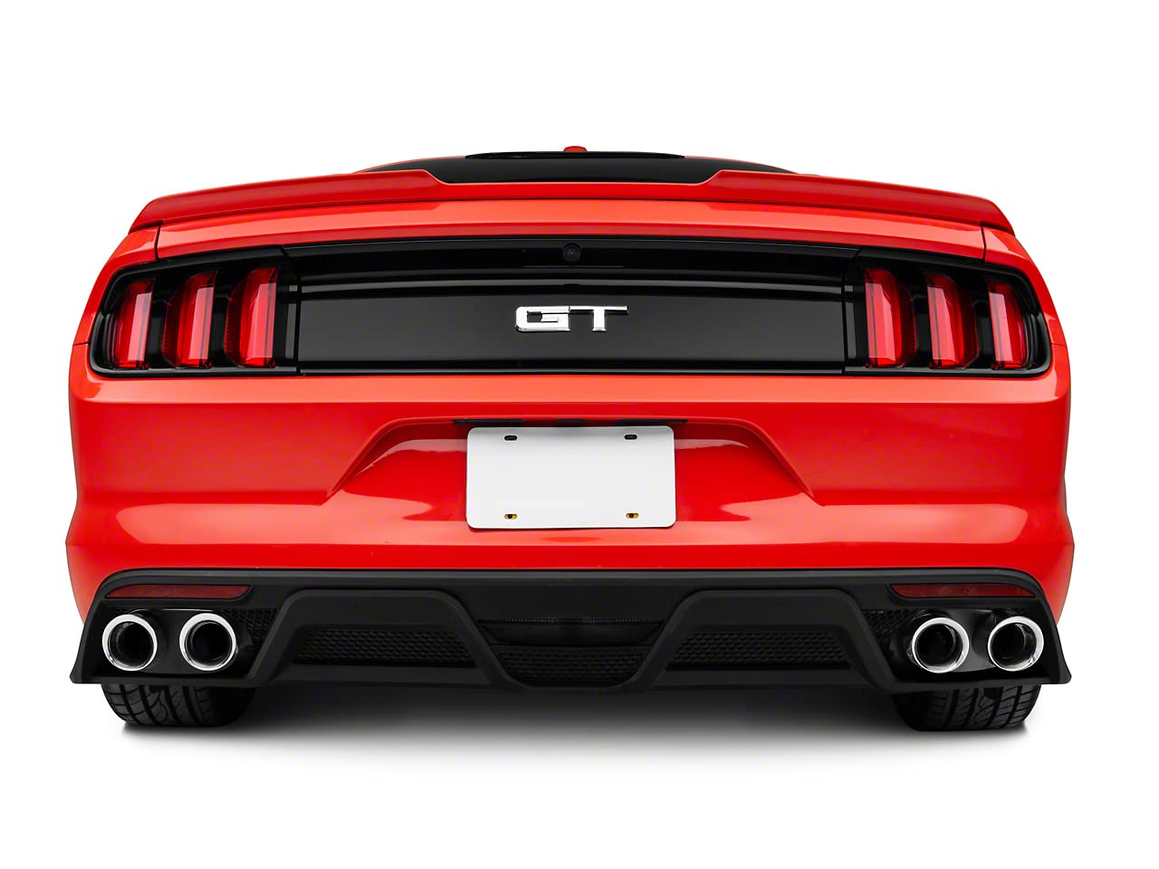 GT350 Style Rear Diffuser for 2015-2017 Ford Mustang GT & EcoBoost Premium - Carbon Fiber Spoiler Lip - Aggressive Look & Improved Aerodynamics - Perfect for Car Shows & Performance Upgrades