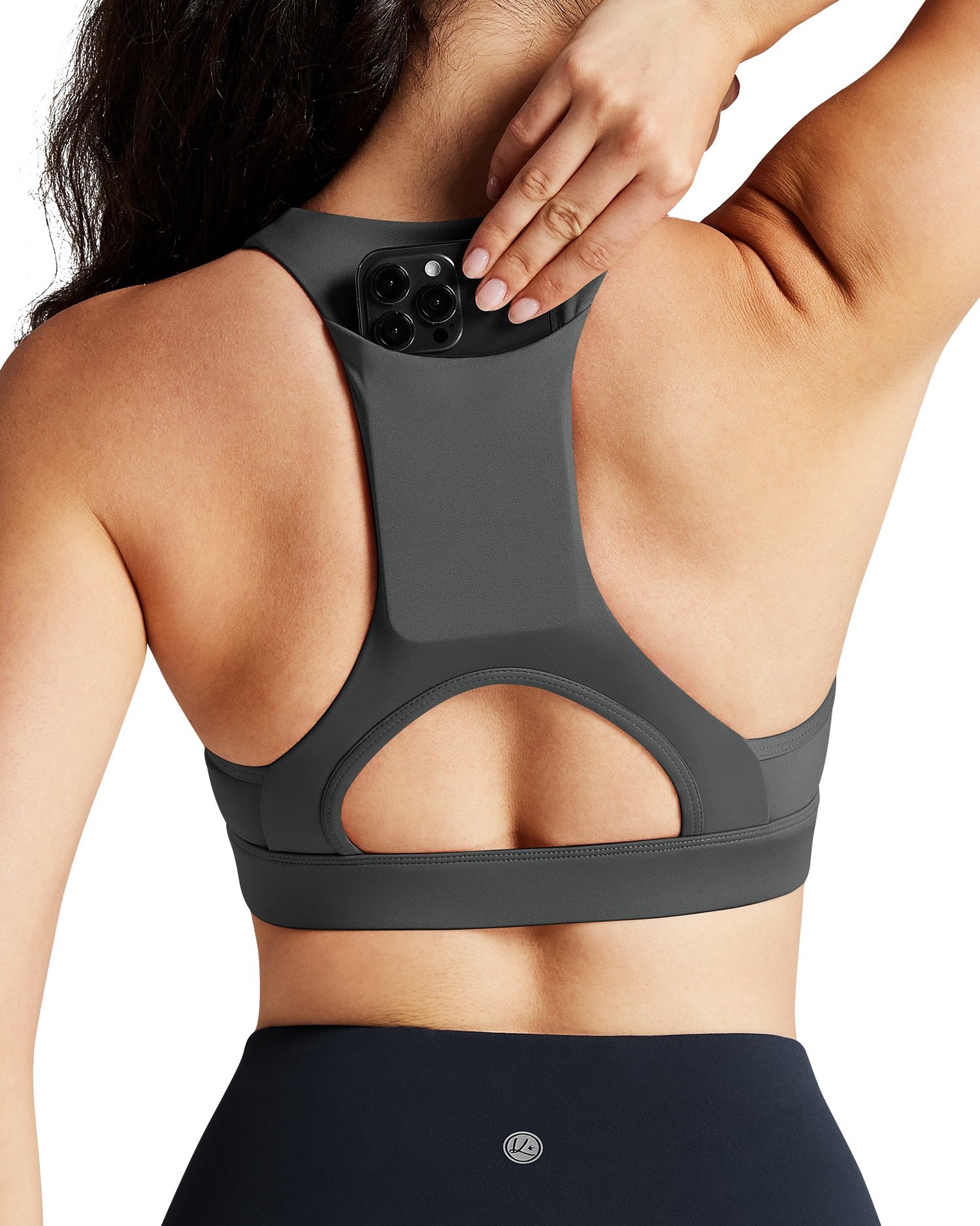 Women's V-Neck Pocket Sports Bra - Comfortable Workout Top for Running, Yoga & Gym - Perfect for Active Lifestyles