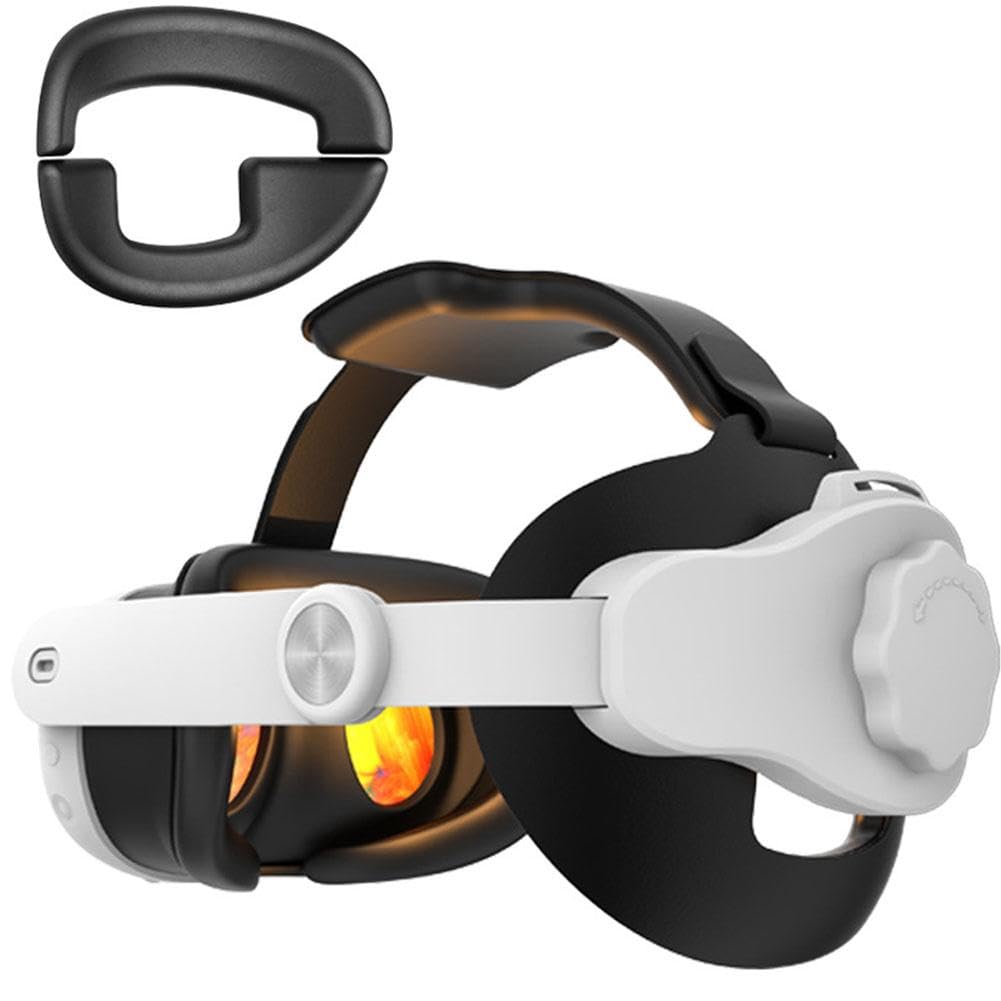 EKIDAZ Adjustable Halo Strap for Meta Quest 3 VR Headset - Weight-Balanced Design Reduces Facial Pressure - Comfortable Virtual Reality Accessories for Gaming, Fitness & Immersive Experiences