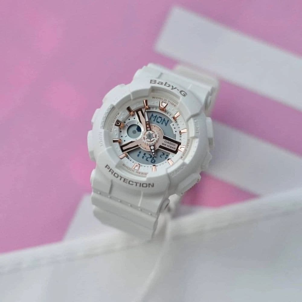 CASIO BABY-G BA-110RG-7ADR Women's Digital Sport Watch with Shock Resistance & LED Light - Perfect for Running, Swimming, and Outdoor Activities