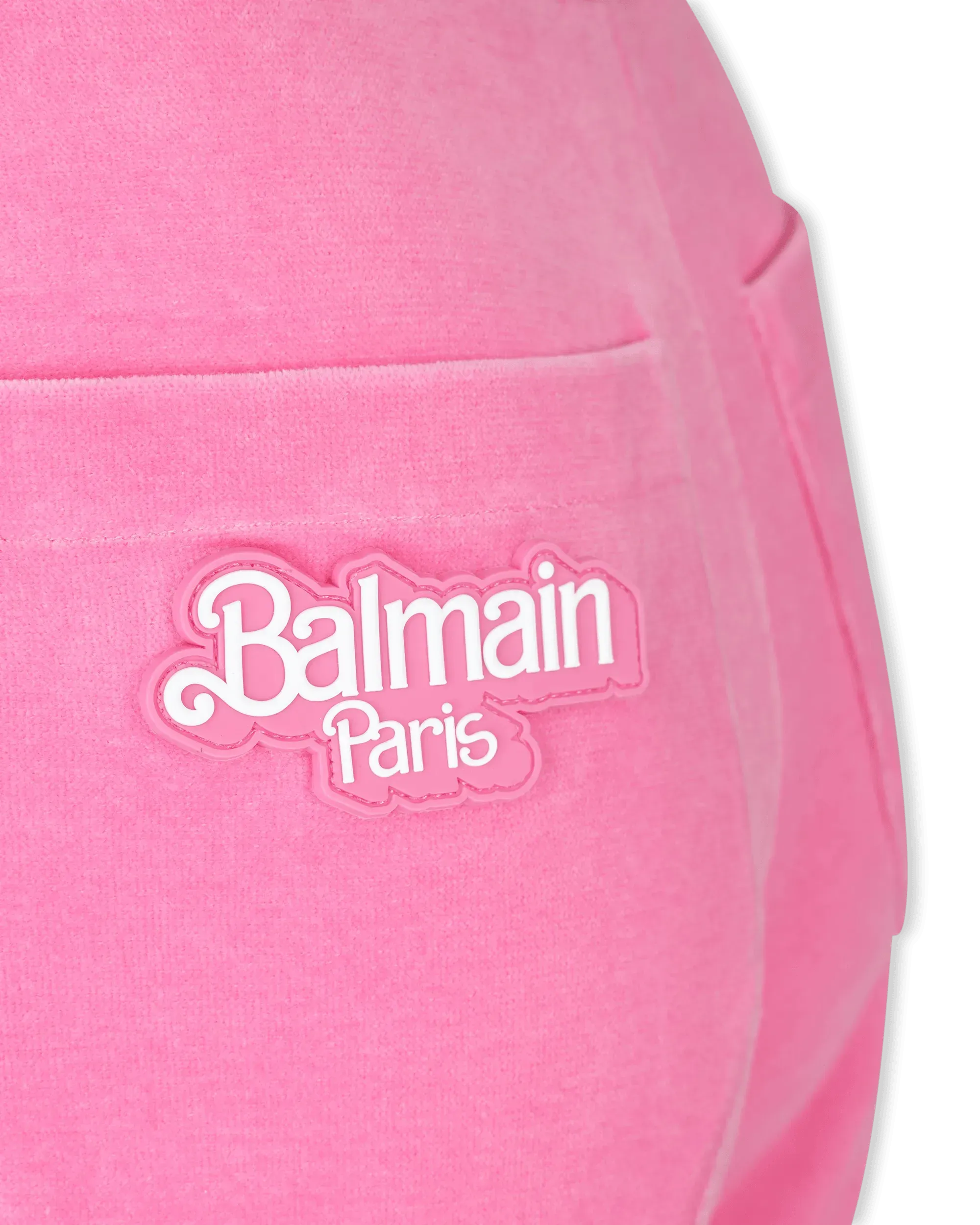 Balmain X Barbie Velvet Shorts for Women - High Waist Fashion Shorts with Logo - Perfect for Parties, Concerts & Summer Outfits