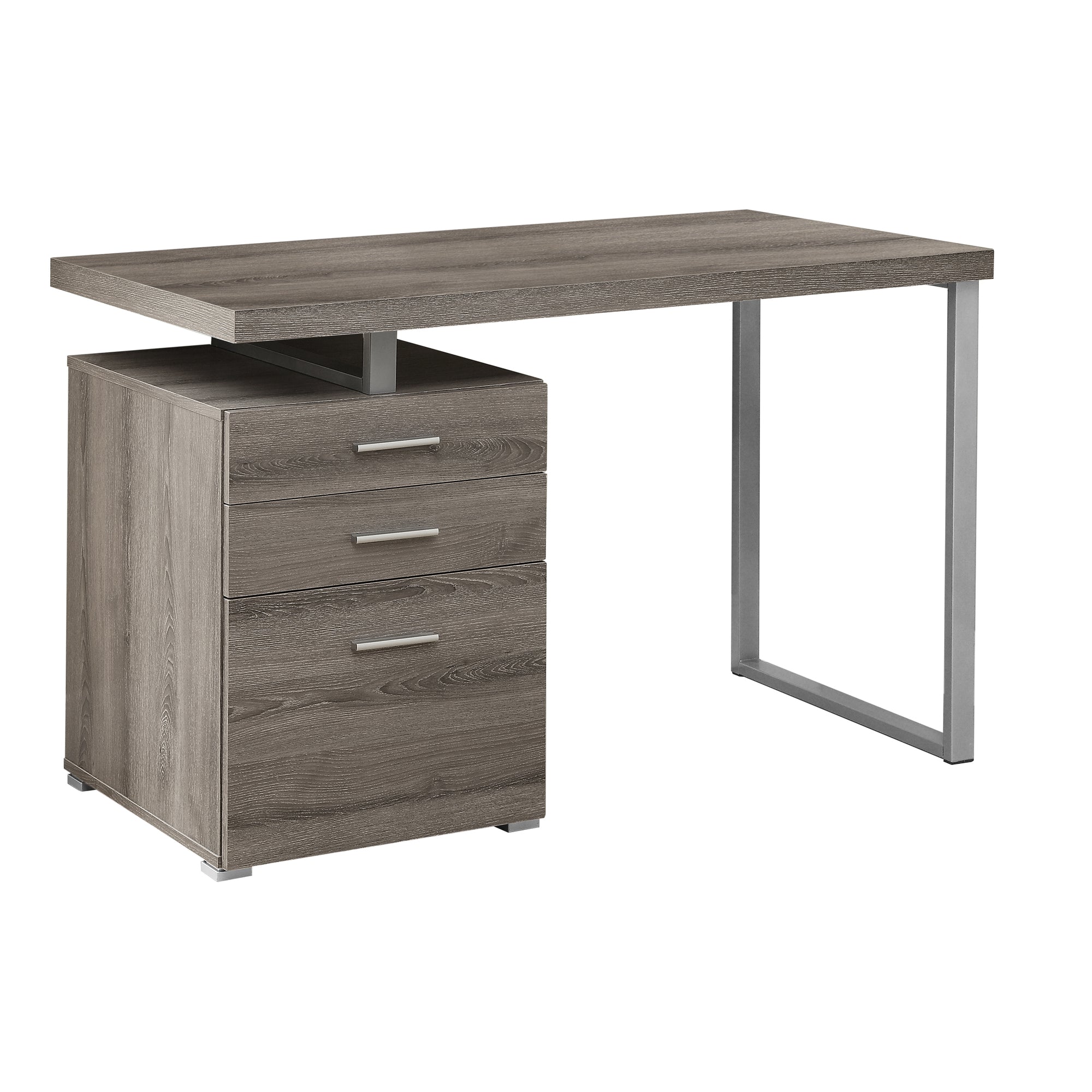 48L Office Series Dark Taupe L-Shaped Desk - Left or Right Facing for Home & Office Workspace