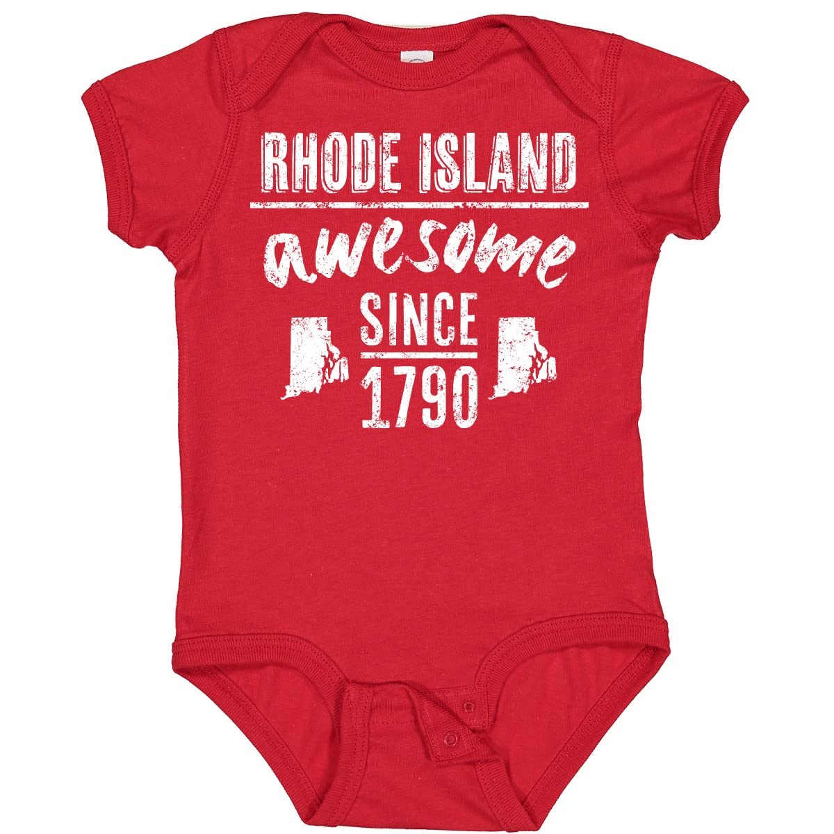 Inktastic Rhode Island Awesome Since 1790 Baby Bodysuit - Cute Infant Onesie for Boys & Girls - Perfect Gift for Newborns, Baby Showers & Rhode Island Pride - Soft & Comfortable for Everyday Wear