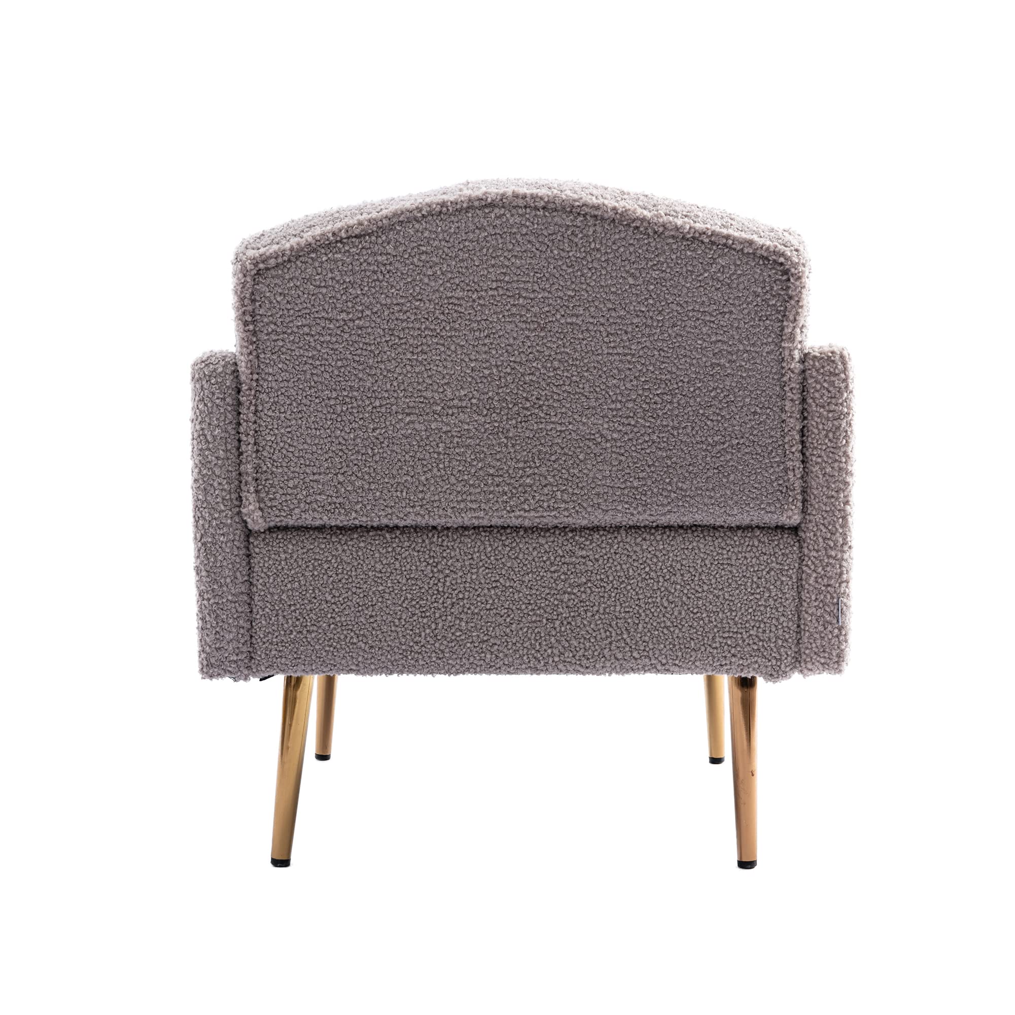 Modern Accent Chair - Upholstered Armchair & Club Lounge Chair for Living Room, Studio, Reading Nook | Teddy Grey Fabric | Cozy Seating for Relaxation & Home Decor