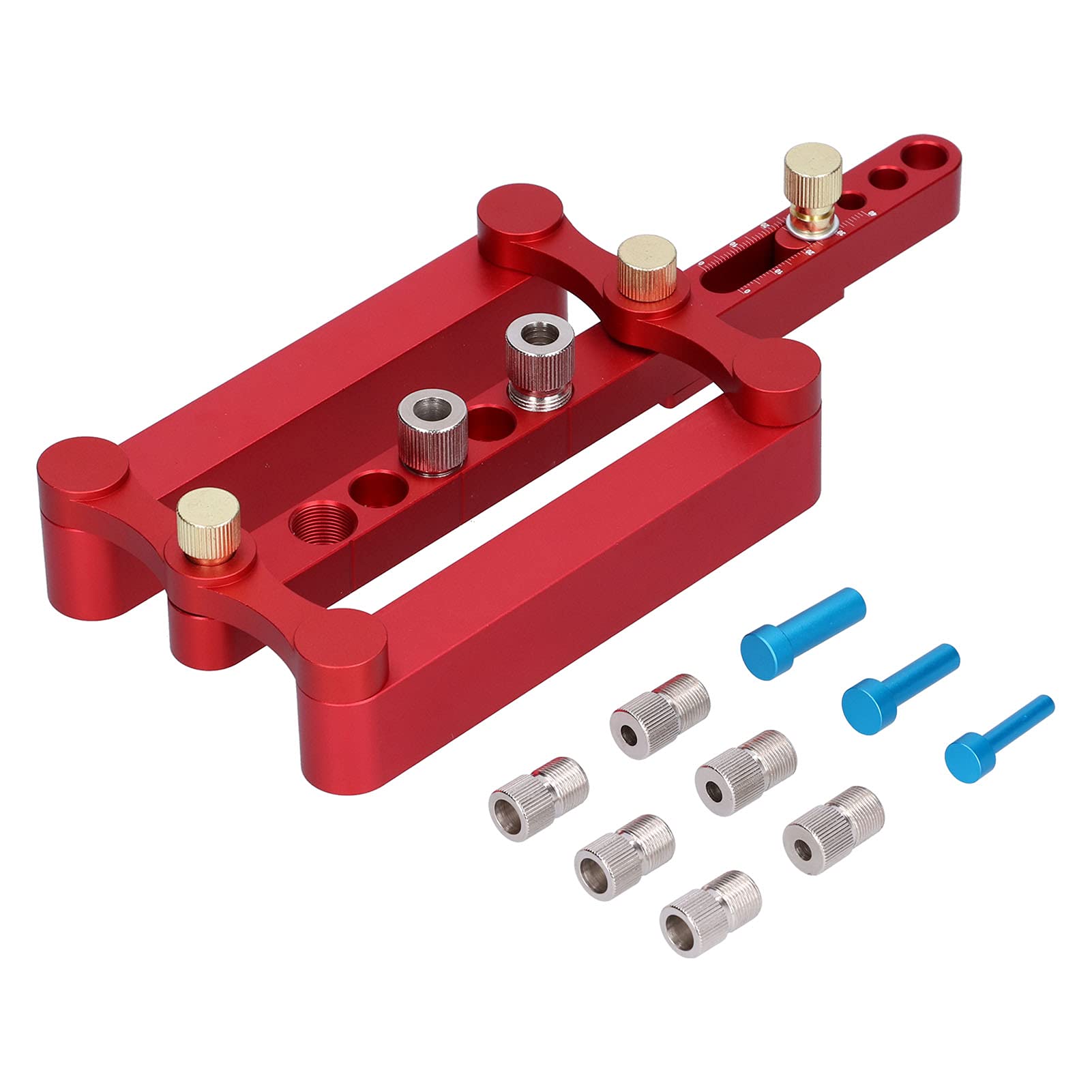 Aluminum Alloy Doweling Jig - Precision Straight Hole Locator for Woodworking, DIY Projects & Furniture Making | Perfect for Cabinet, Shelf & Joinery Work