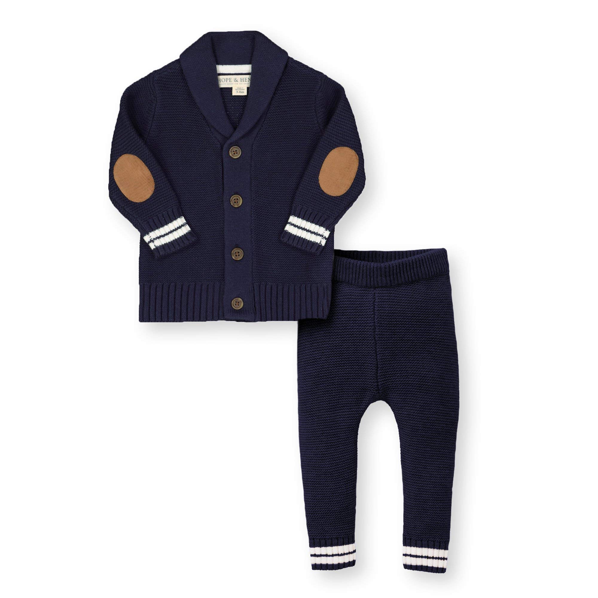 Hope & Henry Baby Layette Cardigan and Sweater Leggings Set - Soft Newborn Outfit for Boys & Girls - Perfect for Photoshoots, Gifts & Everyday Wear