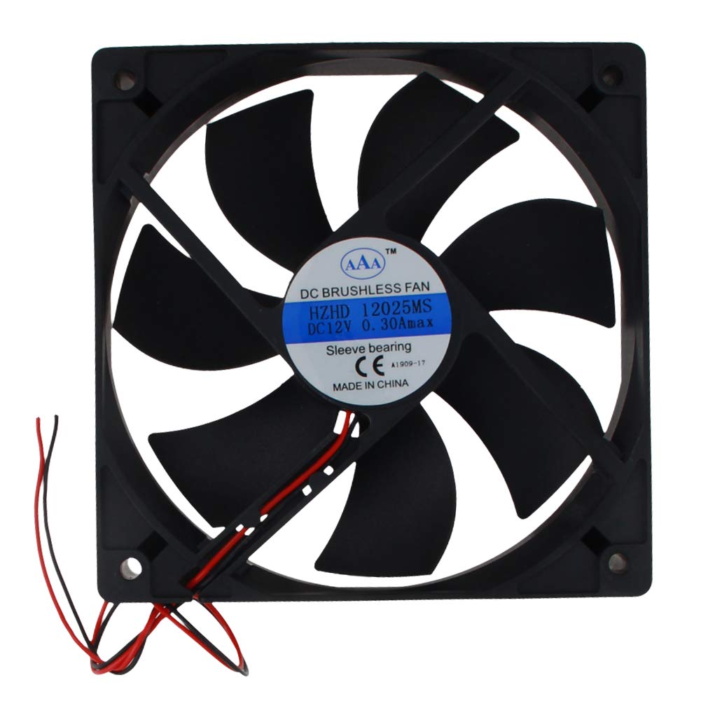 Aicosineg 3.6W Brushless Cooling Fan 12V - Ultra Quiet 120x120x25mm PC Case Fan with Sleeve Bearing | High Performance Airflow for Computer Case, CPU Radiator & Gaming PC Cooling | Perfect for Home Office, Gaming Rigs & Workstation Ventilation
