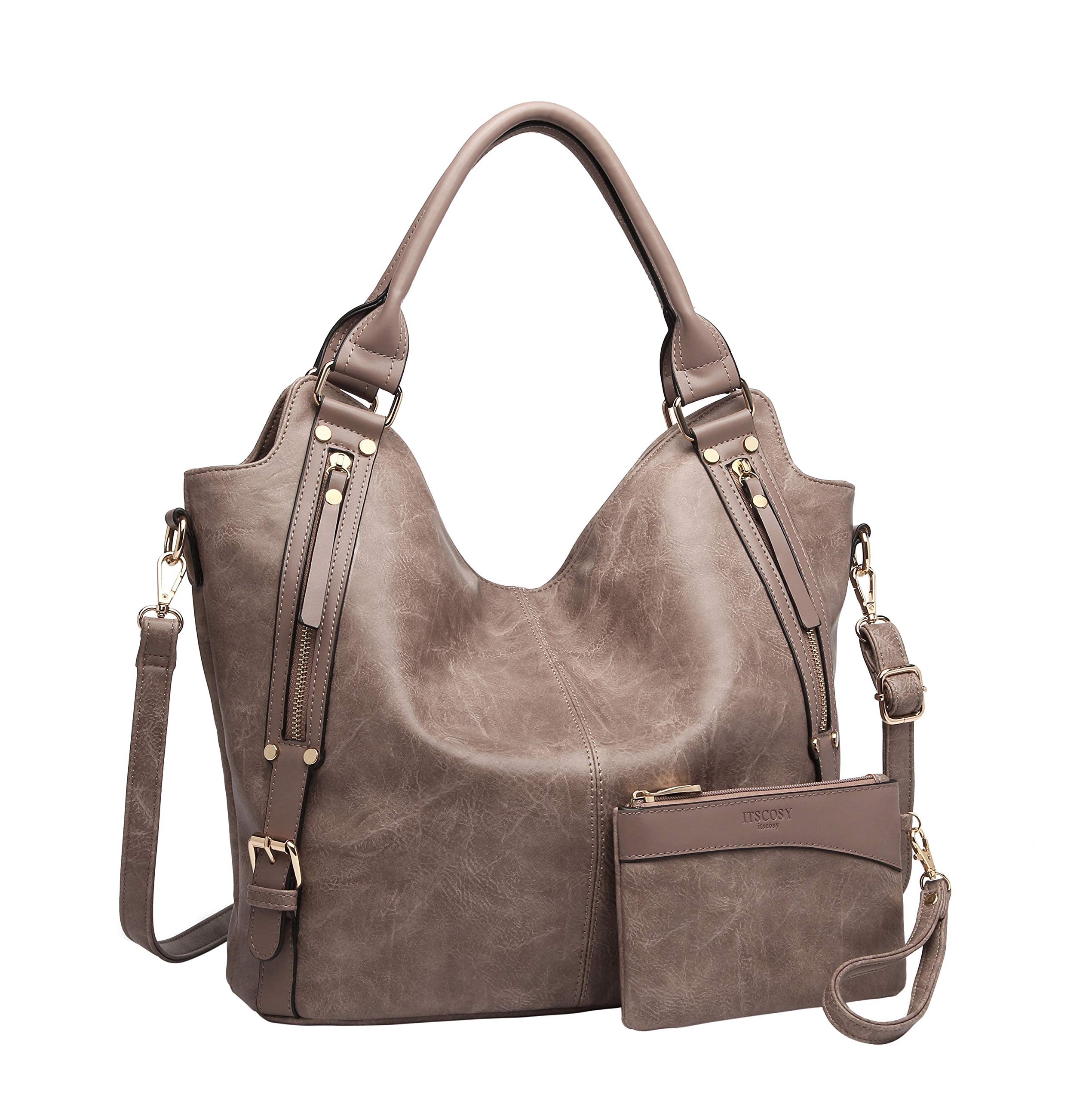 Stylish Women's PU Leather Tote Bag - Adjustable Shoulder Strap Hobo Handbag for Work, Travel & Daily Use | Fashionable Crossbody Purse for Women