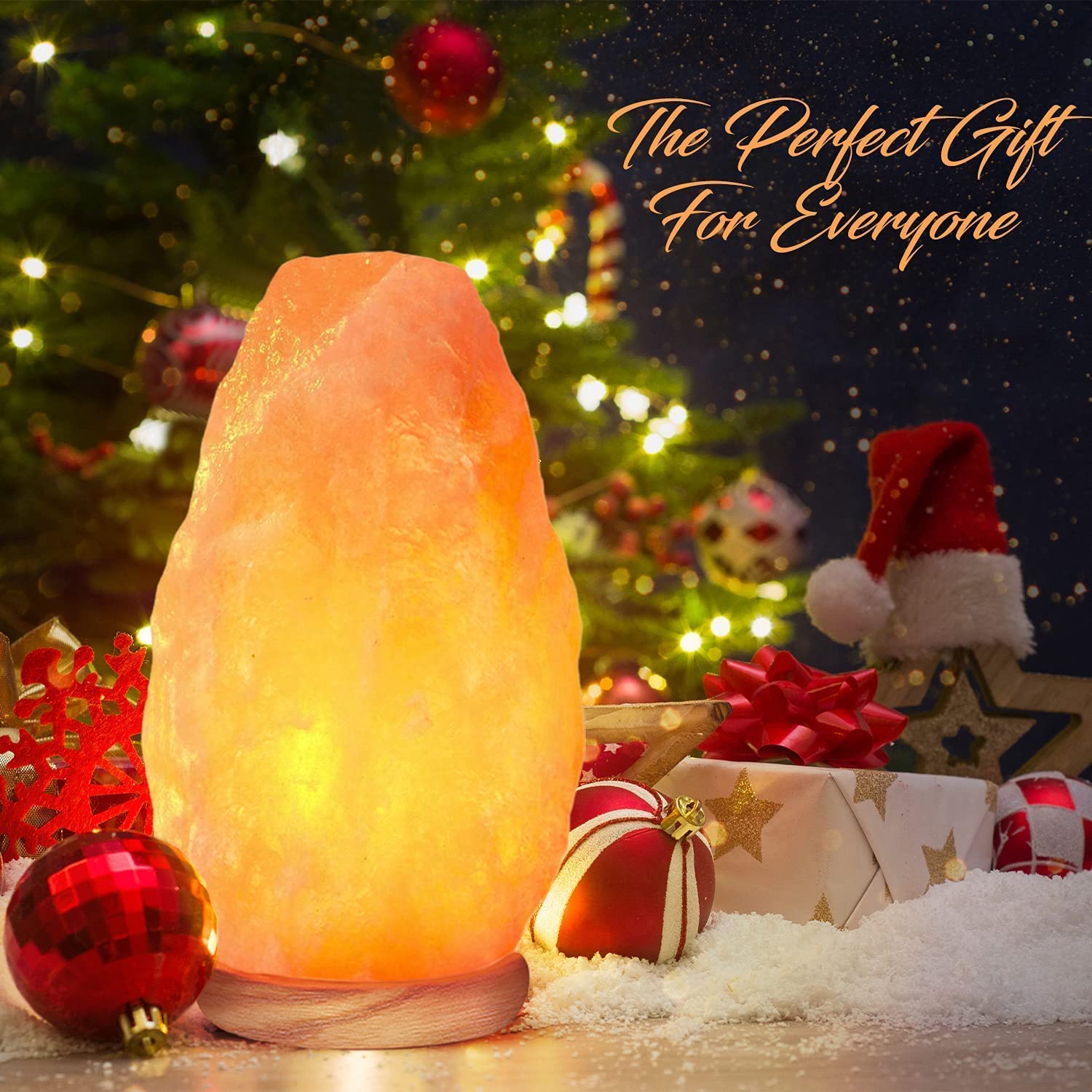 Himalayan Salt Lamp Natural Pink Crystal Rock Night Light with 6 Ft Cord & Dimmer Switch - Perfect for Bedroom, Yoga Studio, Meditation Room & Home Décor