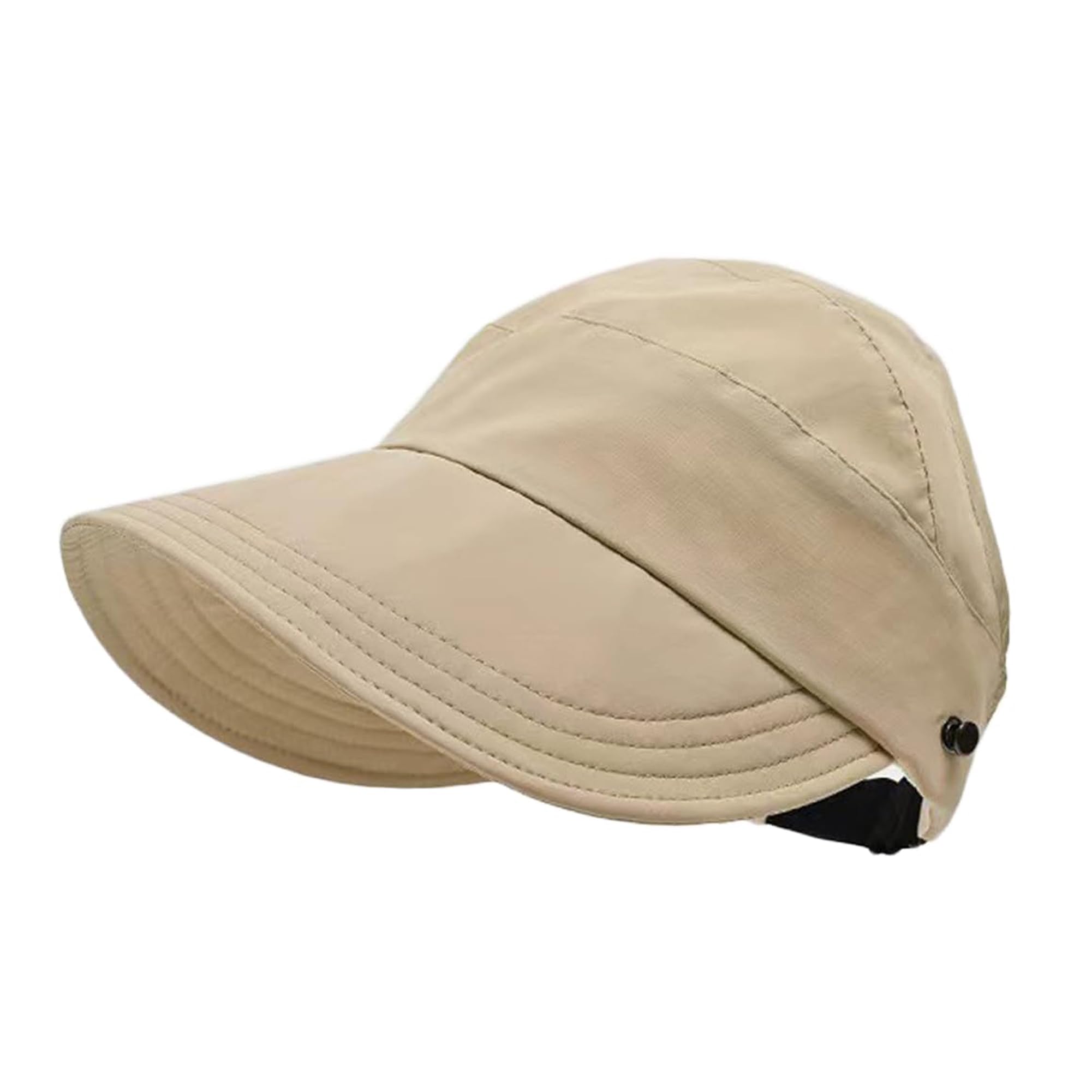 UPF 50+ Adjustable Sun Hat for Women & Men - Breathable UV Protection Outdoor Hat with Hollow Design & Mask Hook - Perfect for Beach, Hiking, Gardening and Summer Activities