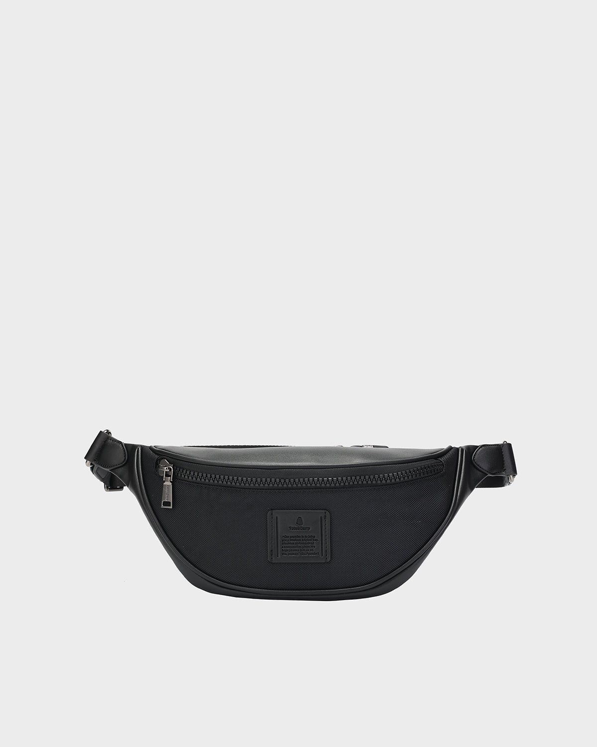 Eclipse Nylon Fanny Pack Black - Water-Resistant Waist Bag for Travel, Hiking & Outdoor Activities
