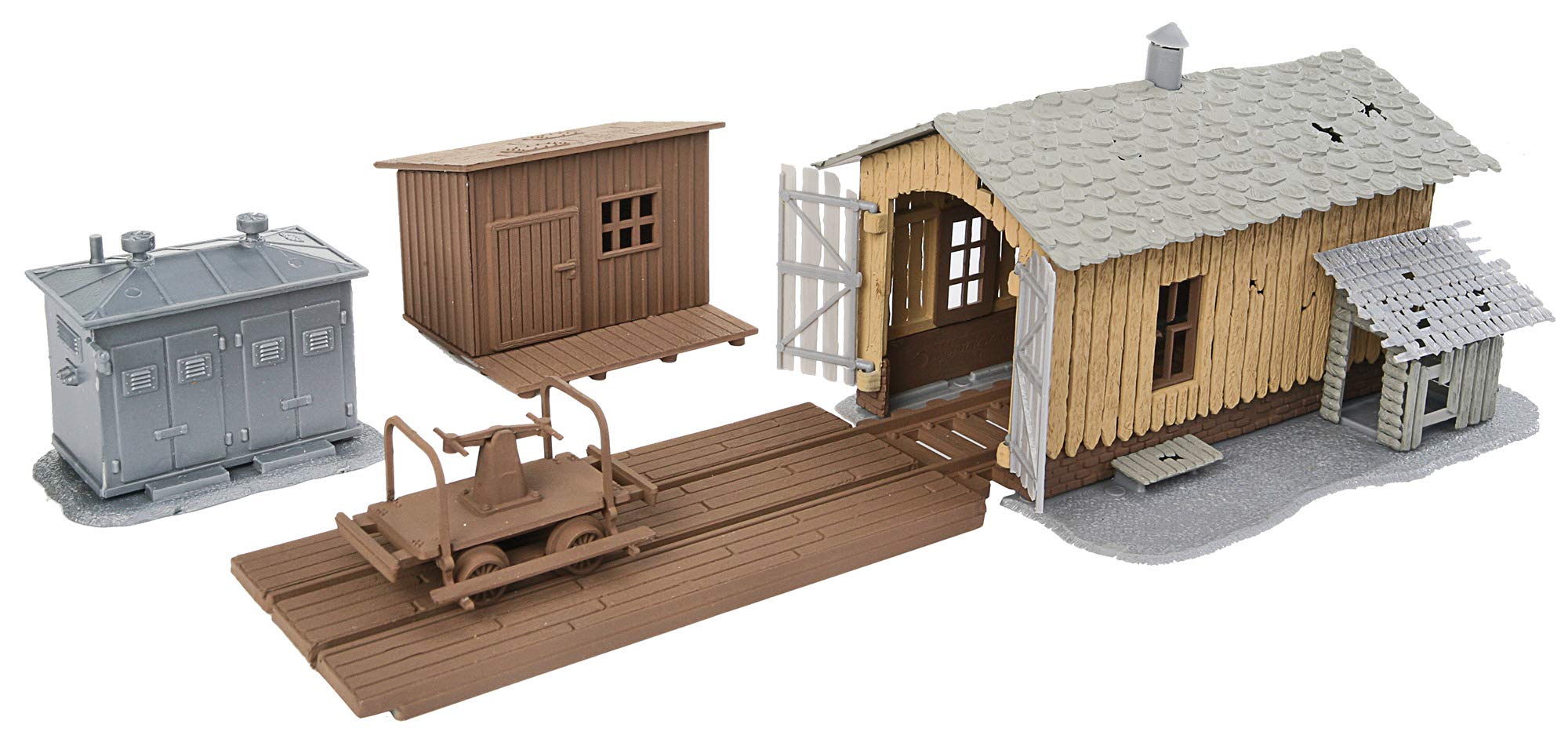 HO Scale Model Trackside Tool Buildings - Realistic Railroad Accessories for Model Train Layouts | Perfect for Dioramas, Train Displays & Collectors